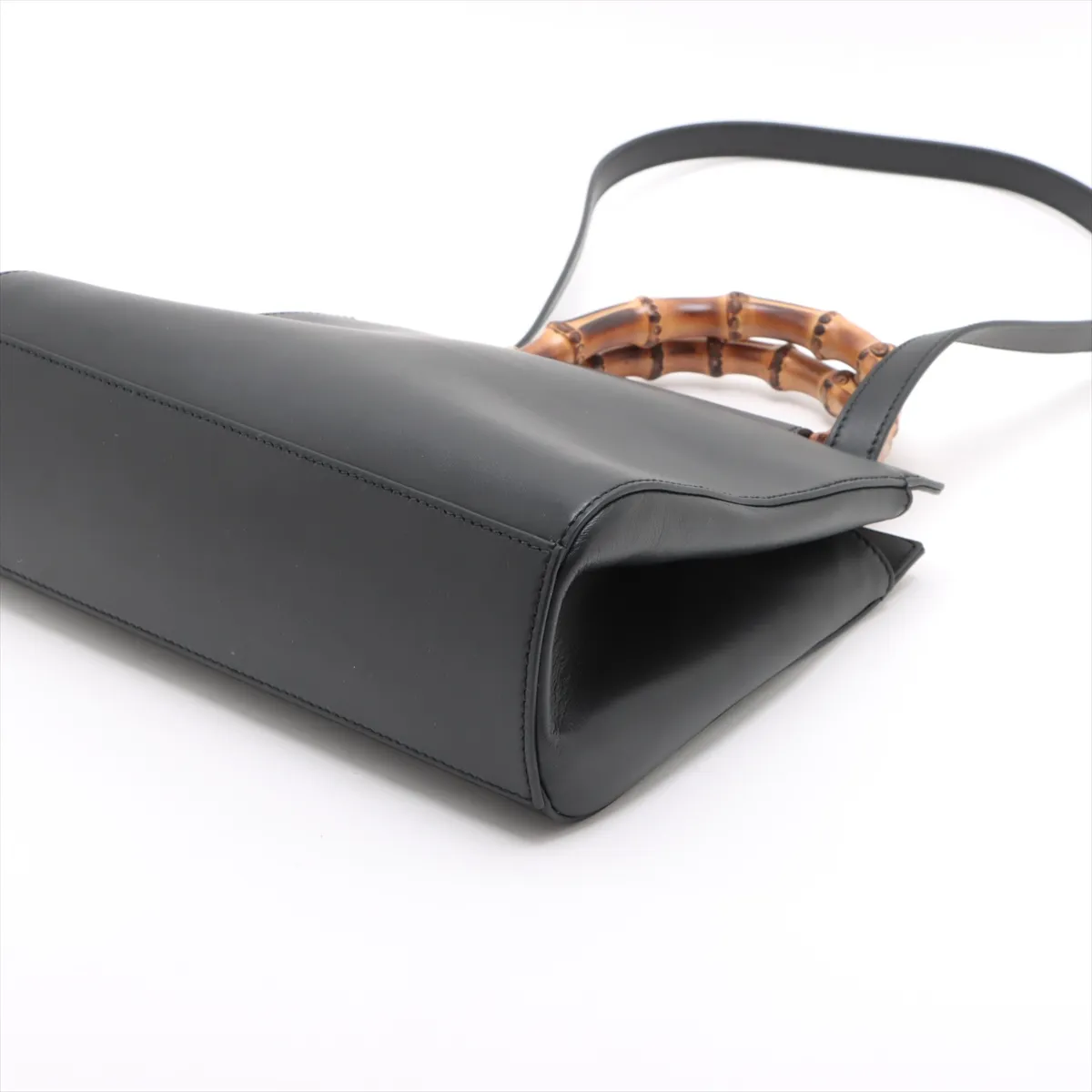 Bamboo Nimfair Leather 2WAY Handbag Black 453767 — view 3