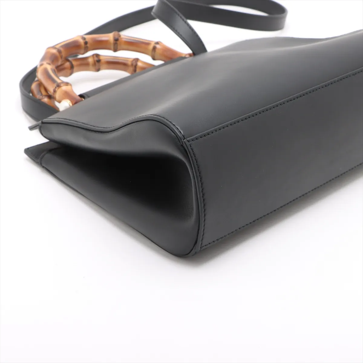 Bamboo Nimfair Leather 2WAY Handbag Black 453767 — view 4