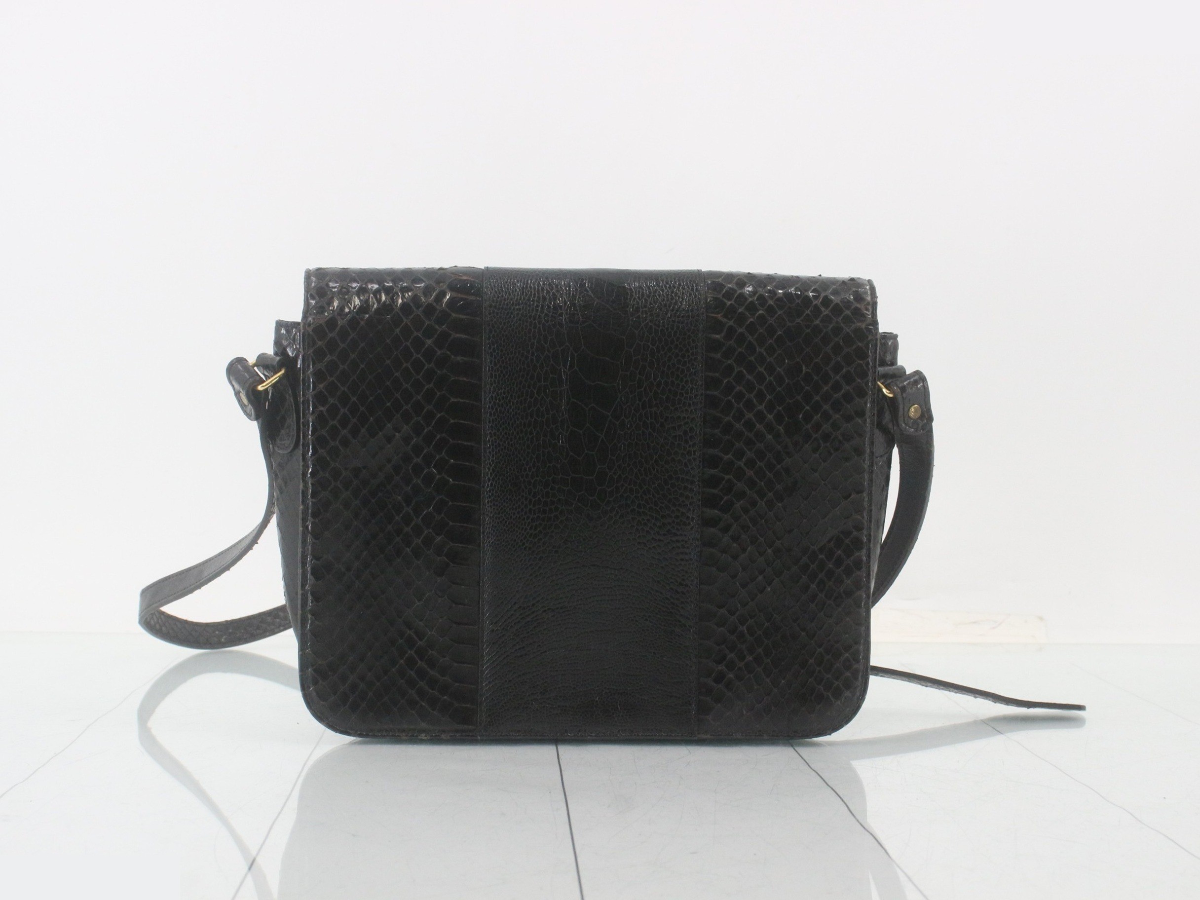 Crocodile leather, black — view 2