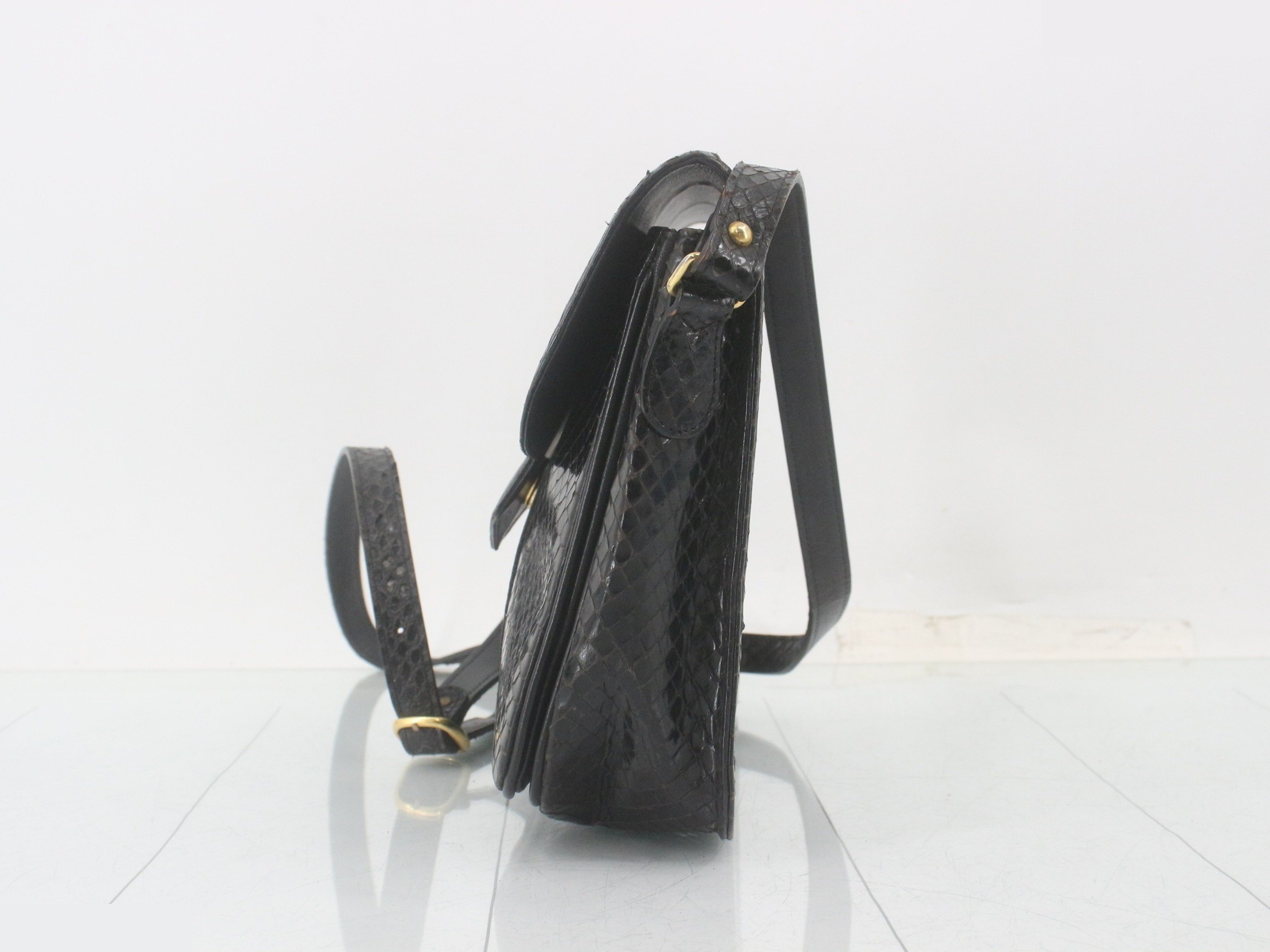 Crocodile leather, black — view 3