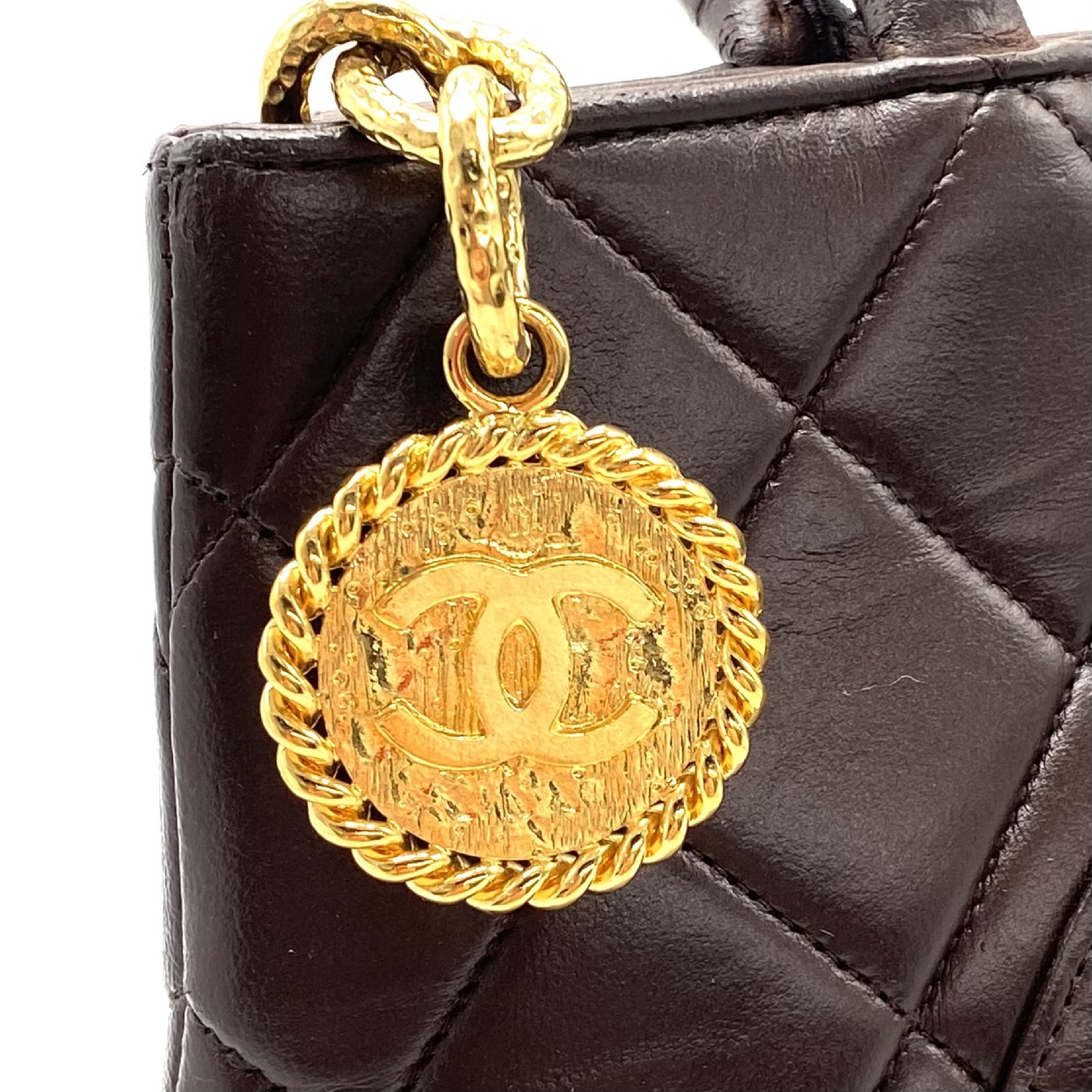 Matelassé Coco Mark Lambskin Reissue Tote Bag — view 6
