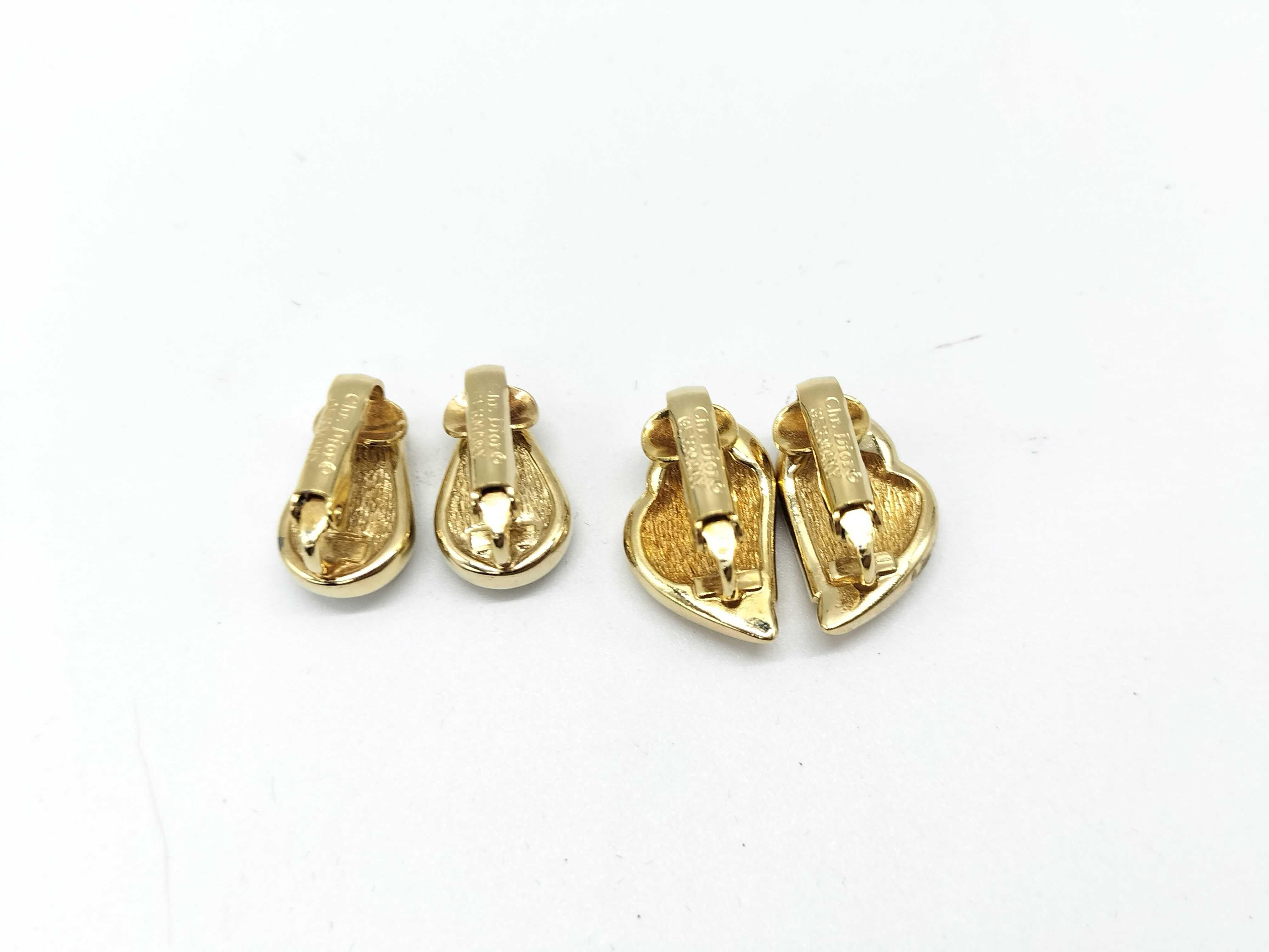 teardrop and heart rhinestone earrings *2 — view 2