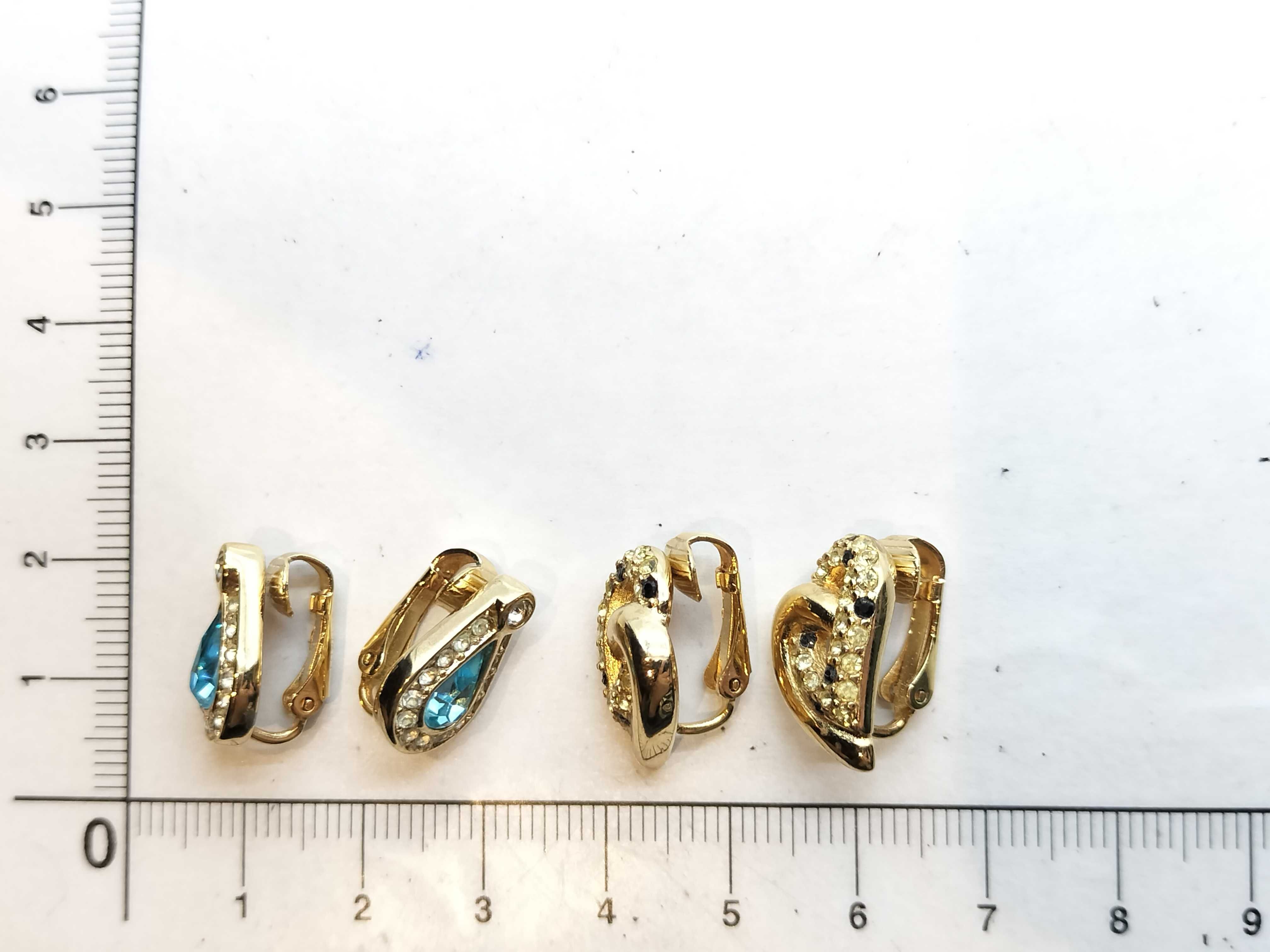 teardrop and heart rhinestone earrings *2 — view 6