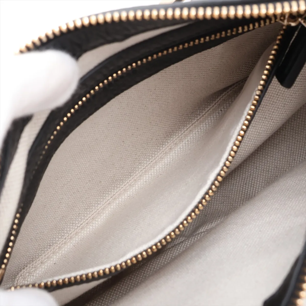 GG Emblem 815409 Leather Chain Shoulder Bag, Black — view 7