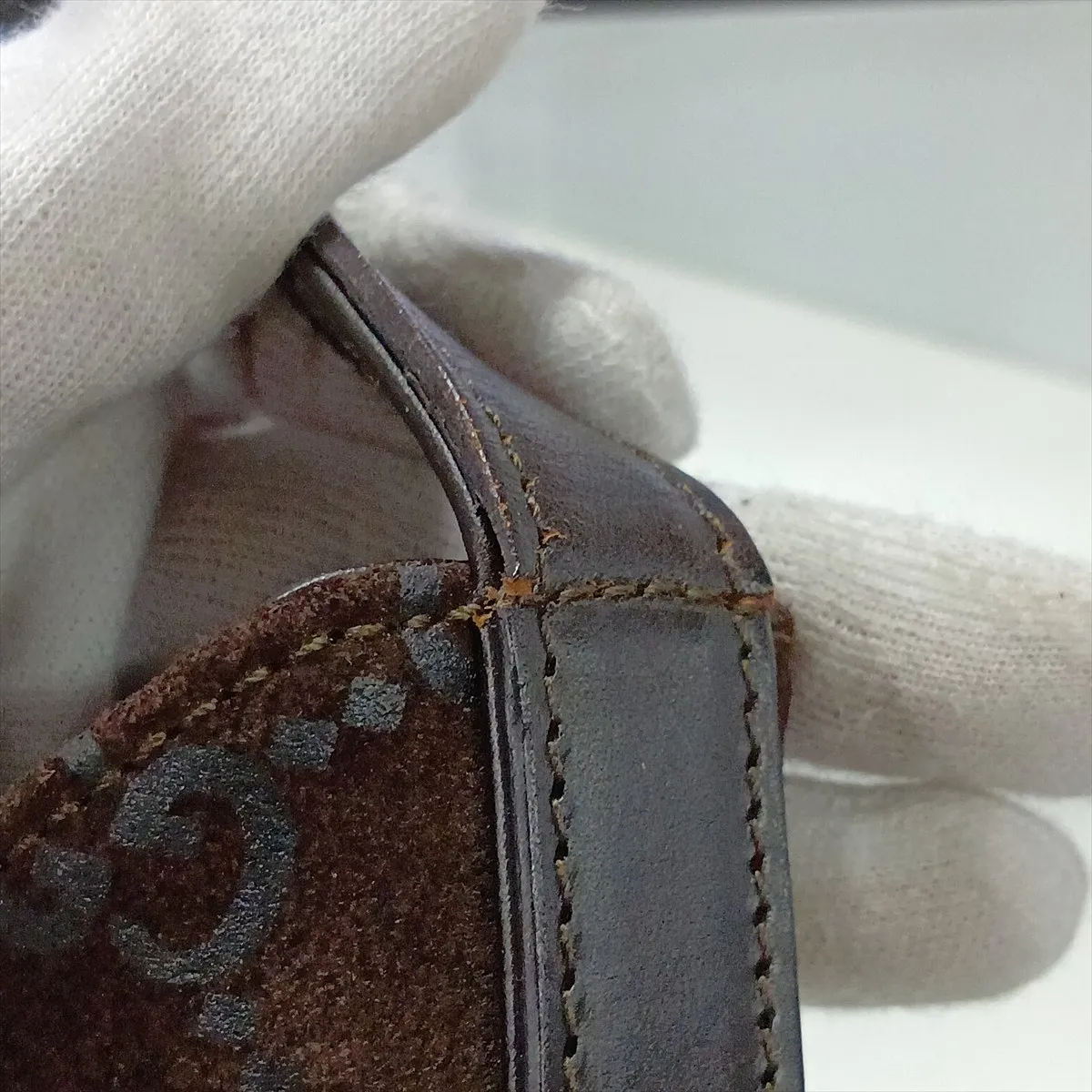 Suede and Leather Shoulder Bag, Brown — view 11