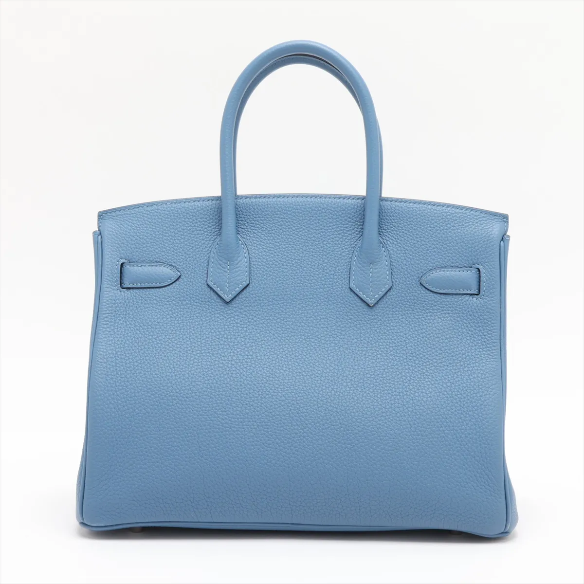 [Individually packaged] Hermes Birkin 30 Retourne Togo Azur Silver Hardware C: 2018 Clochette string torn — view 2