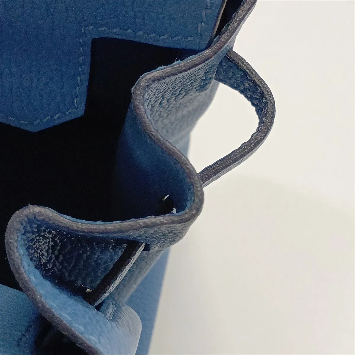 [Individually packaged] Hermes Birkin 30 Retourne Togo Azur Silver Hardware C: 2018 Clochette string torn — view 15