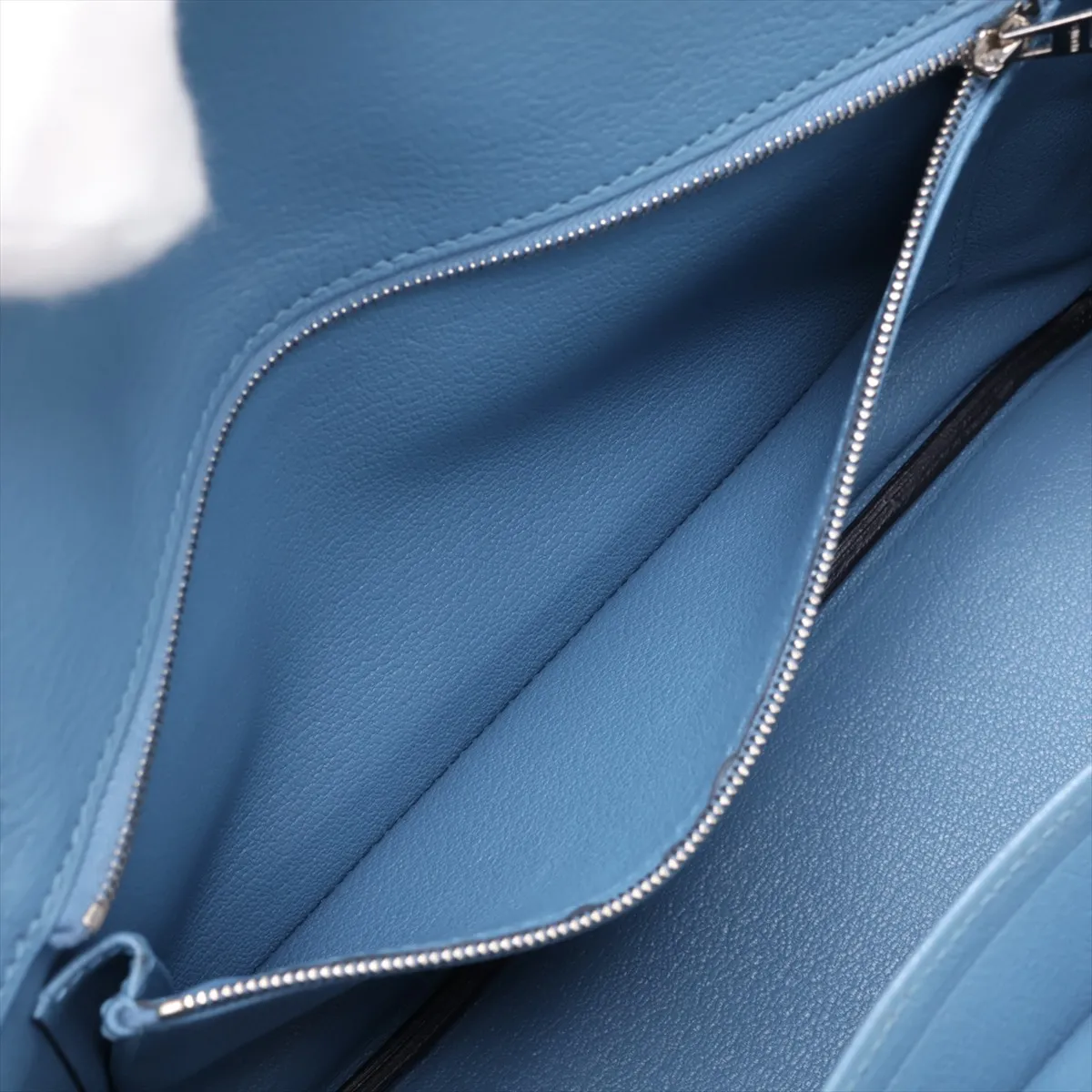 [Individually packaged] Hermes Birkin 30 Retourne Togo Azur Silver Hardware C: 2018 Clochette string torn — view 8