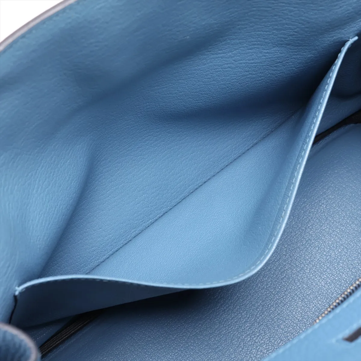 [Individually packaged] Hermes Birkin 30 Retourne Togo Azur Silver Hardware C: 2018 Clochette string torn — view 9