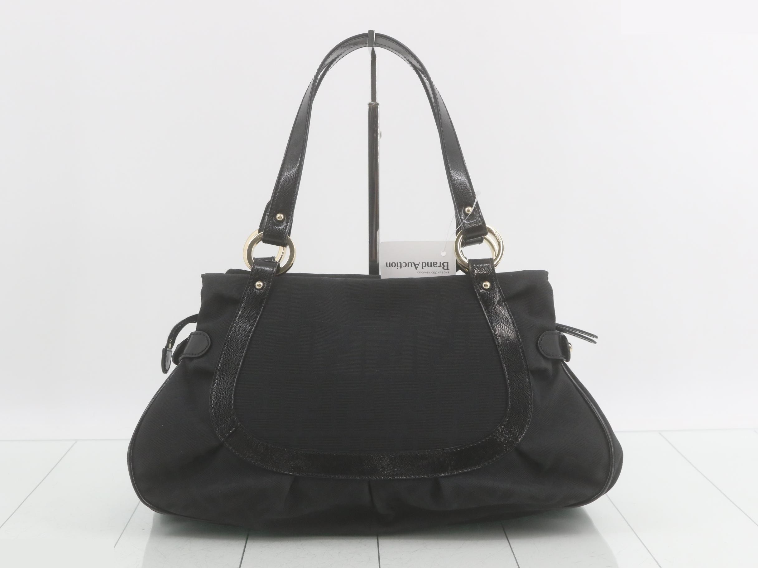 Zucca handbag, canvas/leather, black — view 2