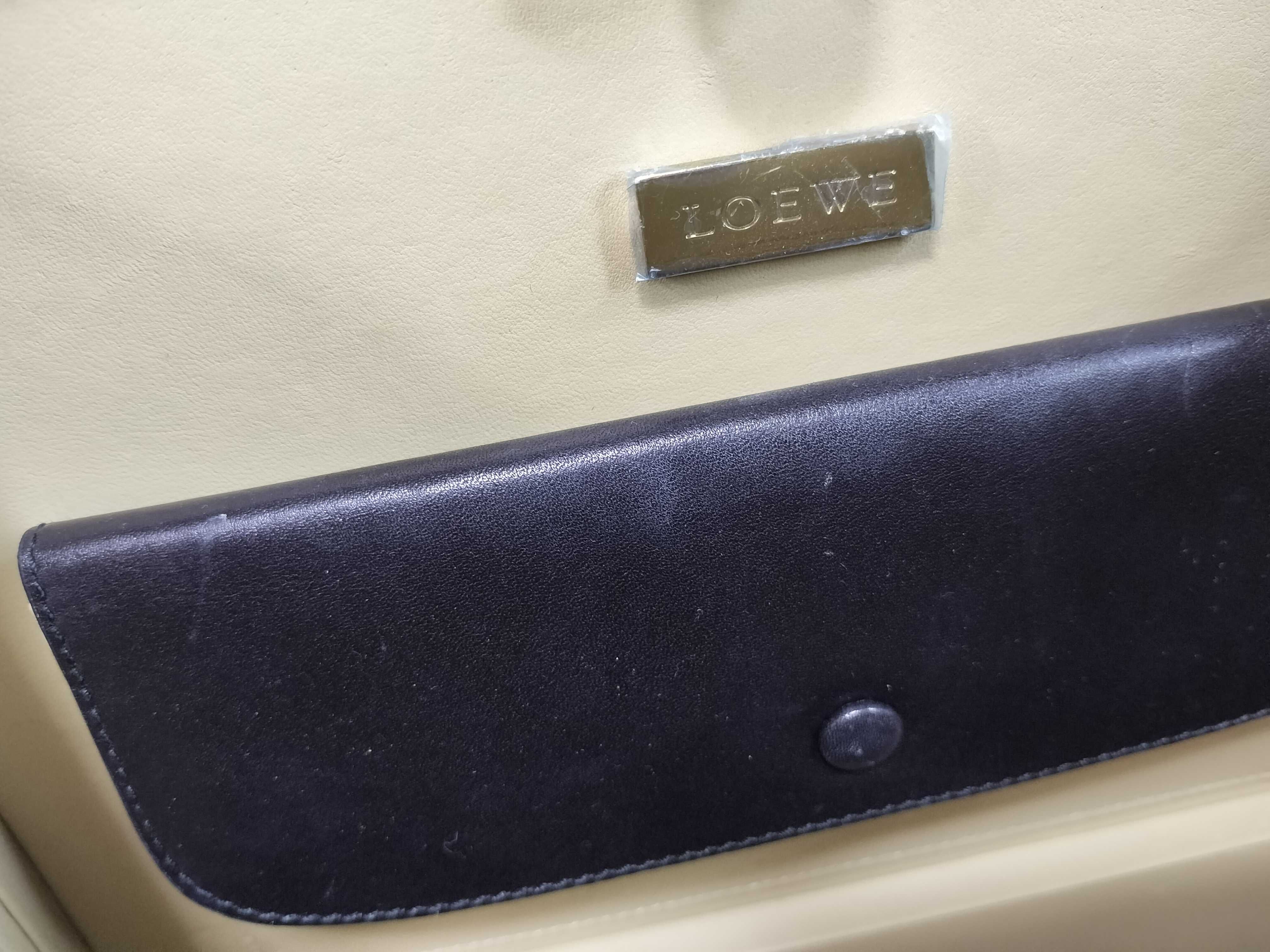 (Loewe) / Clasp Handbag / Vintage / Logo / Calf Leather / Black Handbag — view 12