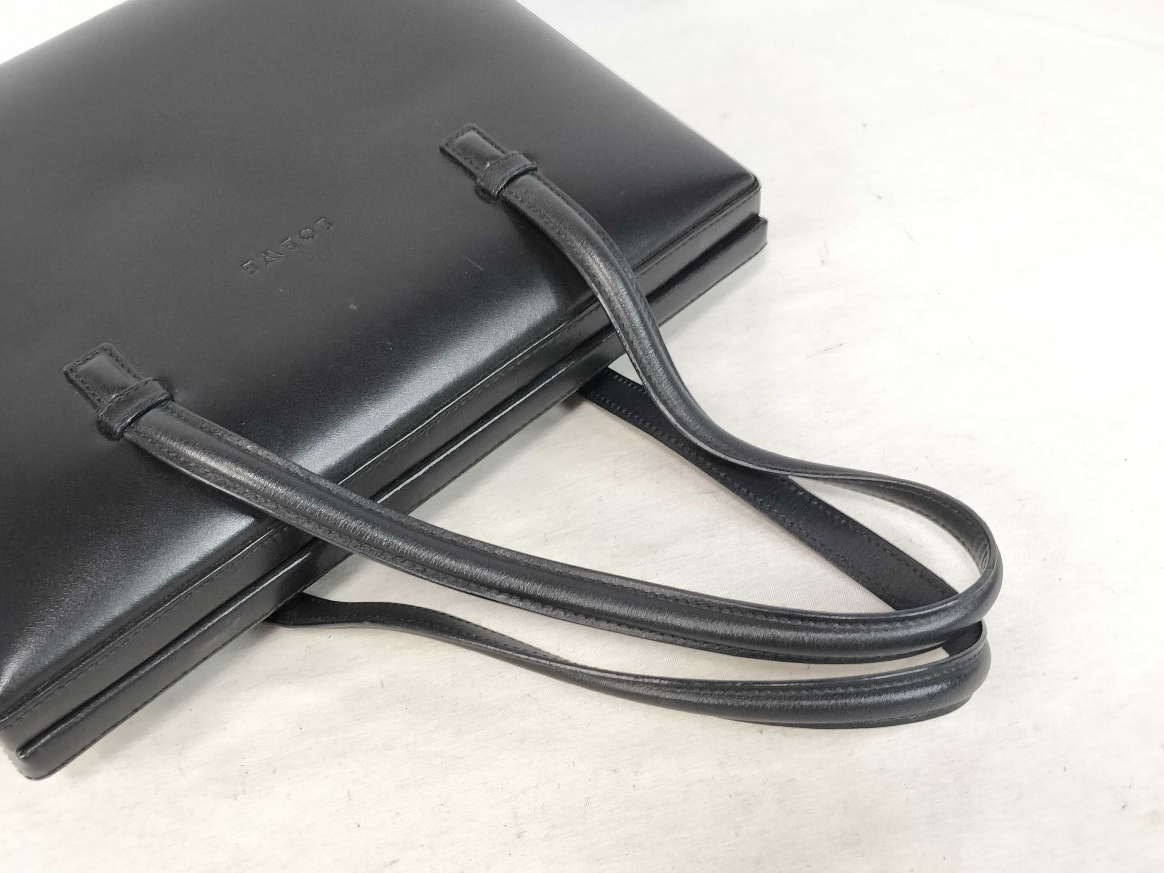 (Loewe) / Clasp Handbag / Vintage / Logo / Calf Leather / Black Handbag — view 3