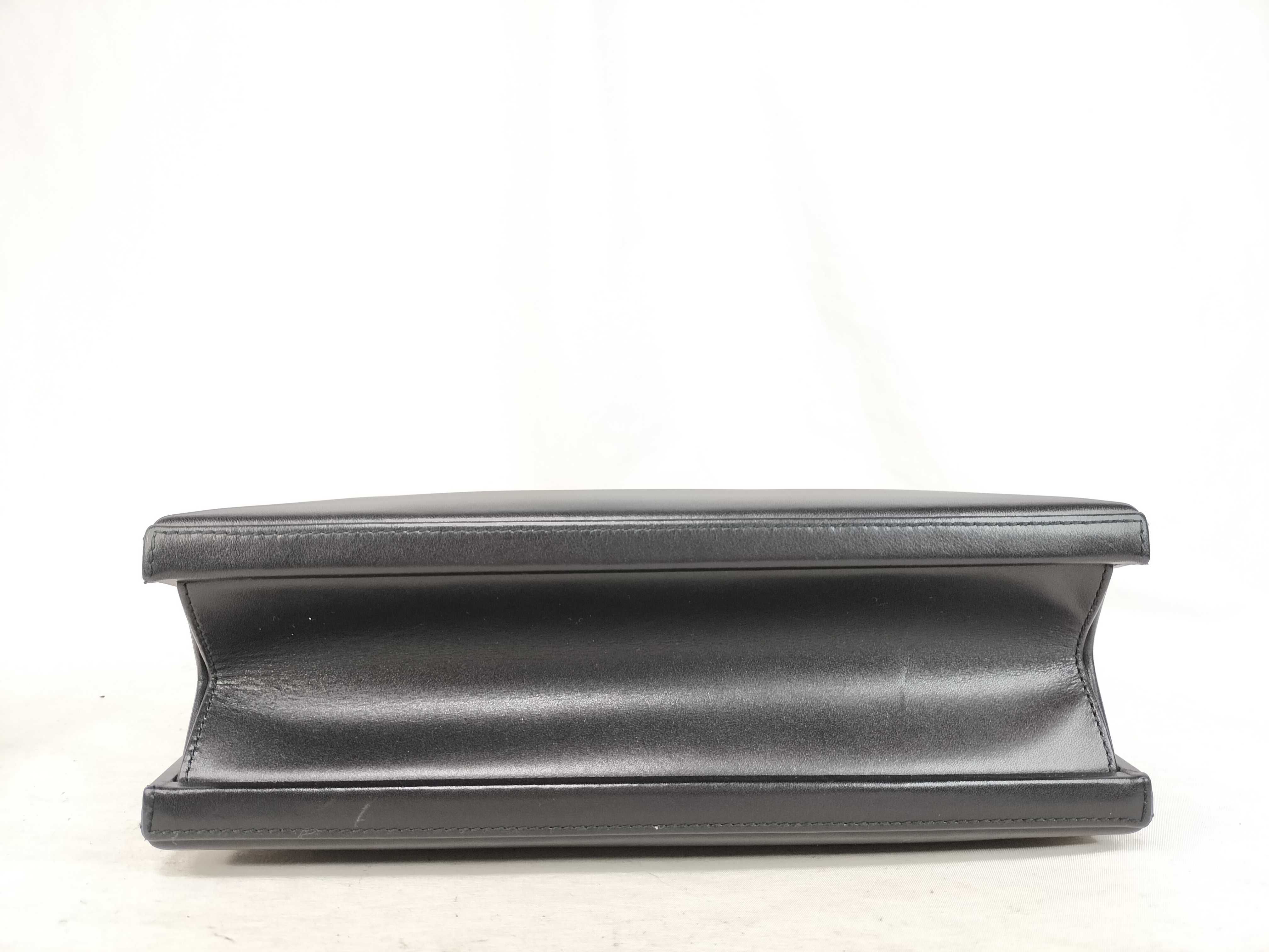 (Loewe) / Clasp Handbag / Vintage / Logo / Calf Leather / Black Handbag — view 7