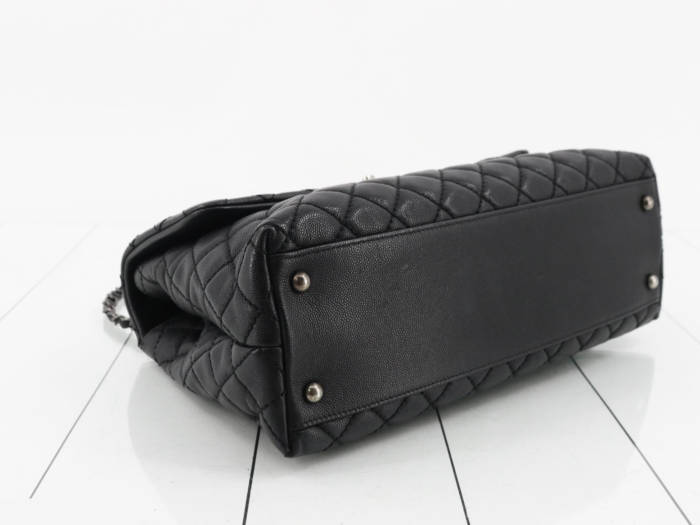 Matelassé Coco Handle Caviar Skin Handbag/Shoulder Bag (2-Way) — view 5