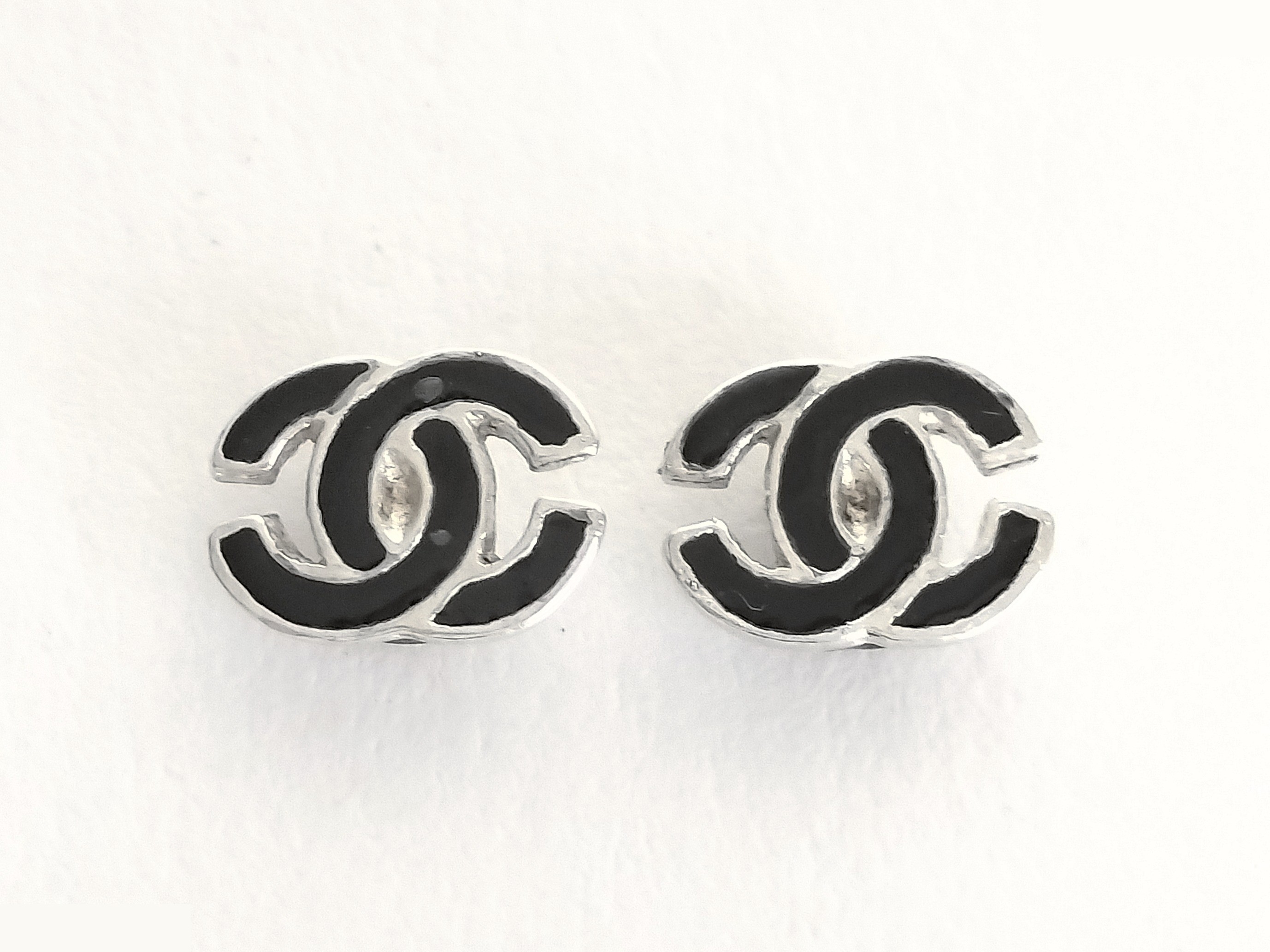 Coco Black Silver Mini Earrings