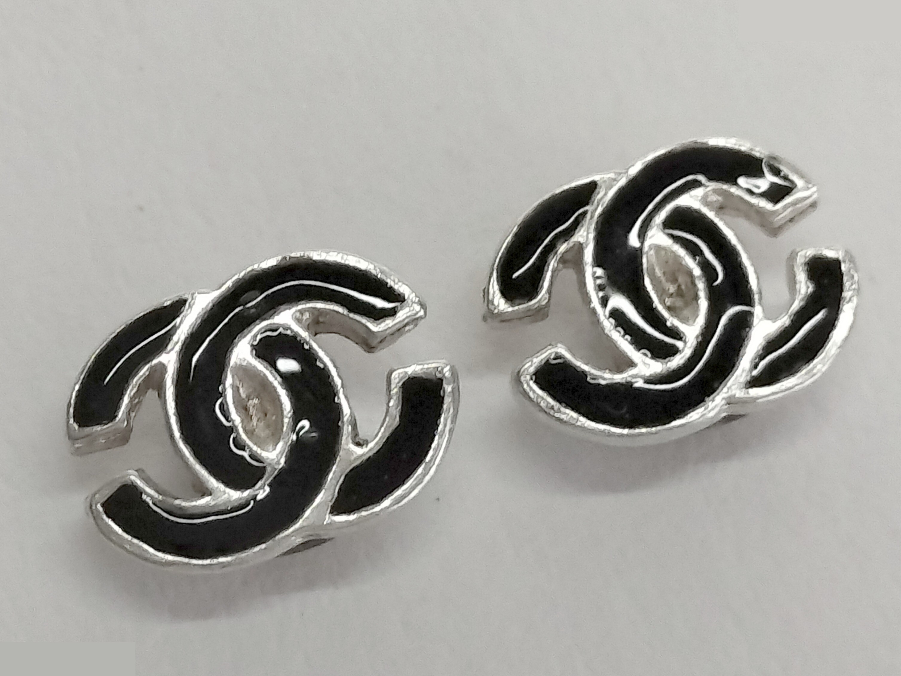 Coco Black Silver Mini Earrings — view 4
