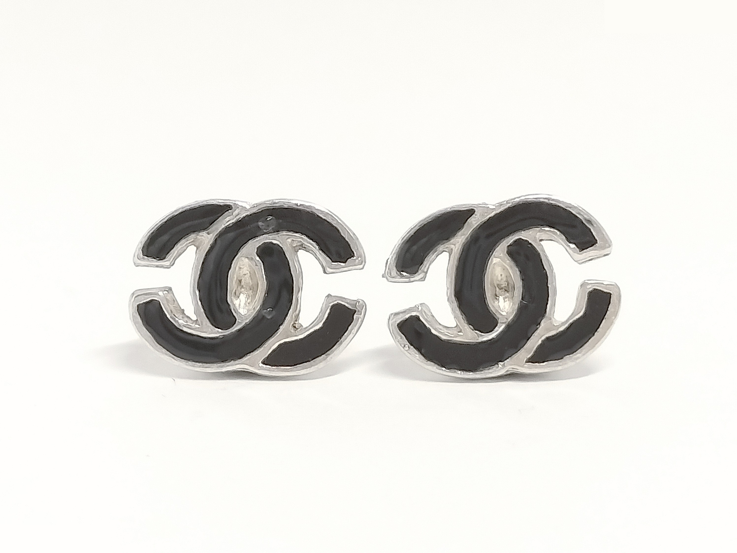 Coco Black Silver Mini Earrings — view 5