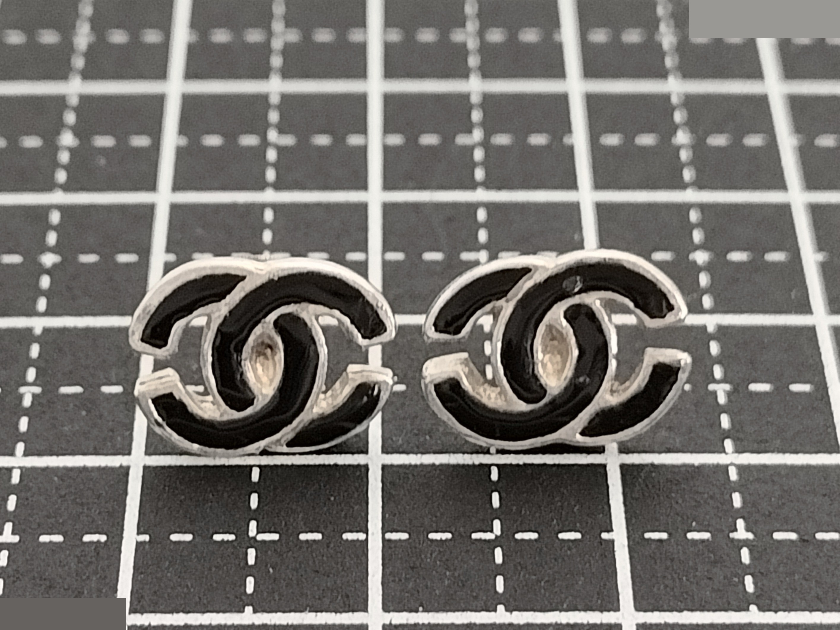 Coco Black Silver Mini Earrings — view 6