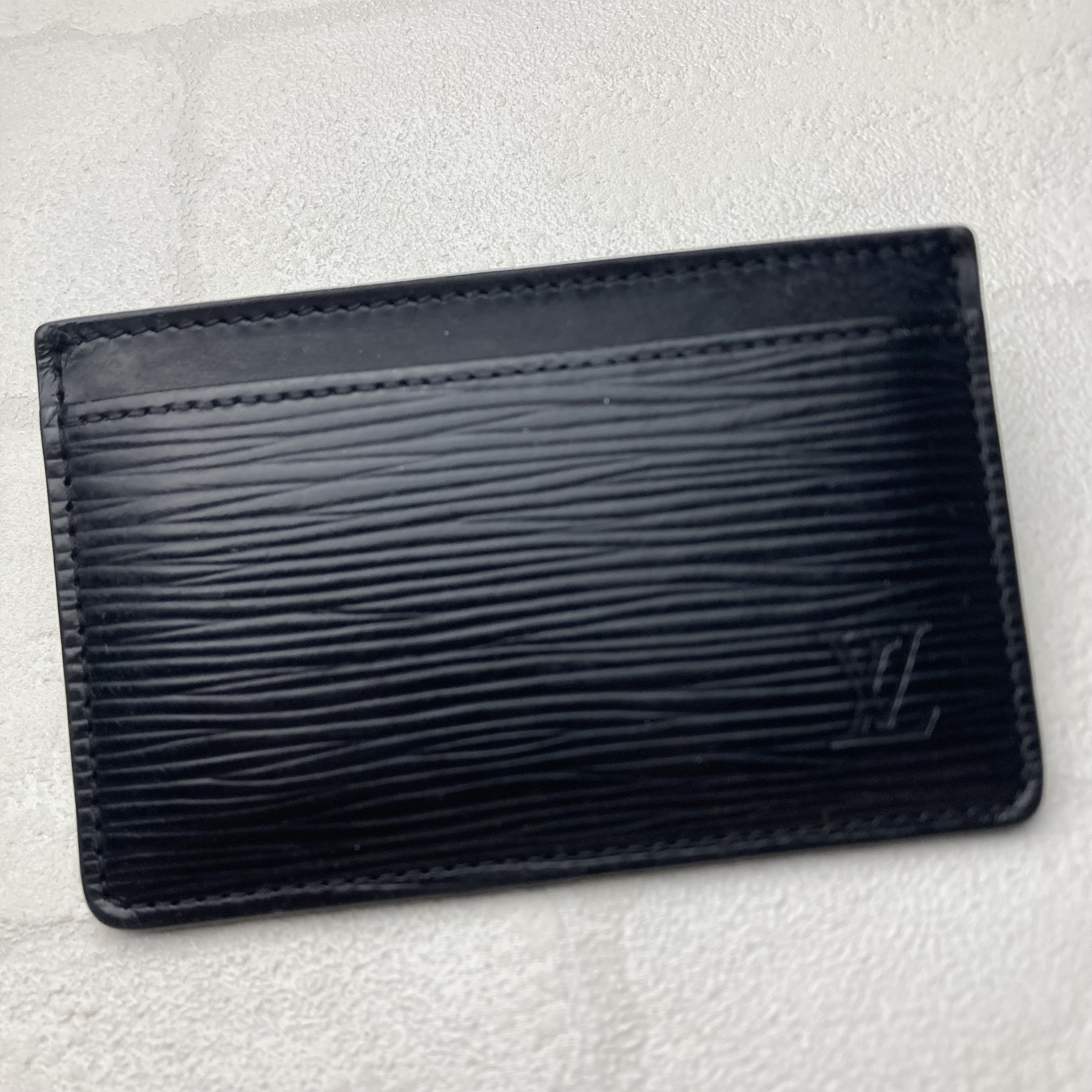 Card Case, Pass Case, Business Card Holder, Epi Leather, Black, M63512, Portecartes Simple Card Case — view 2