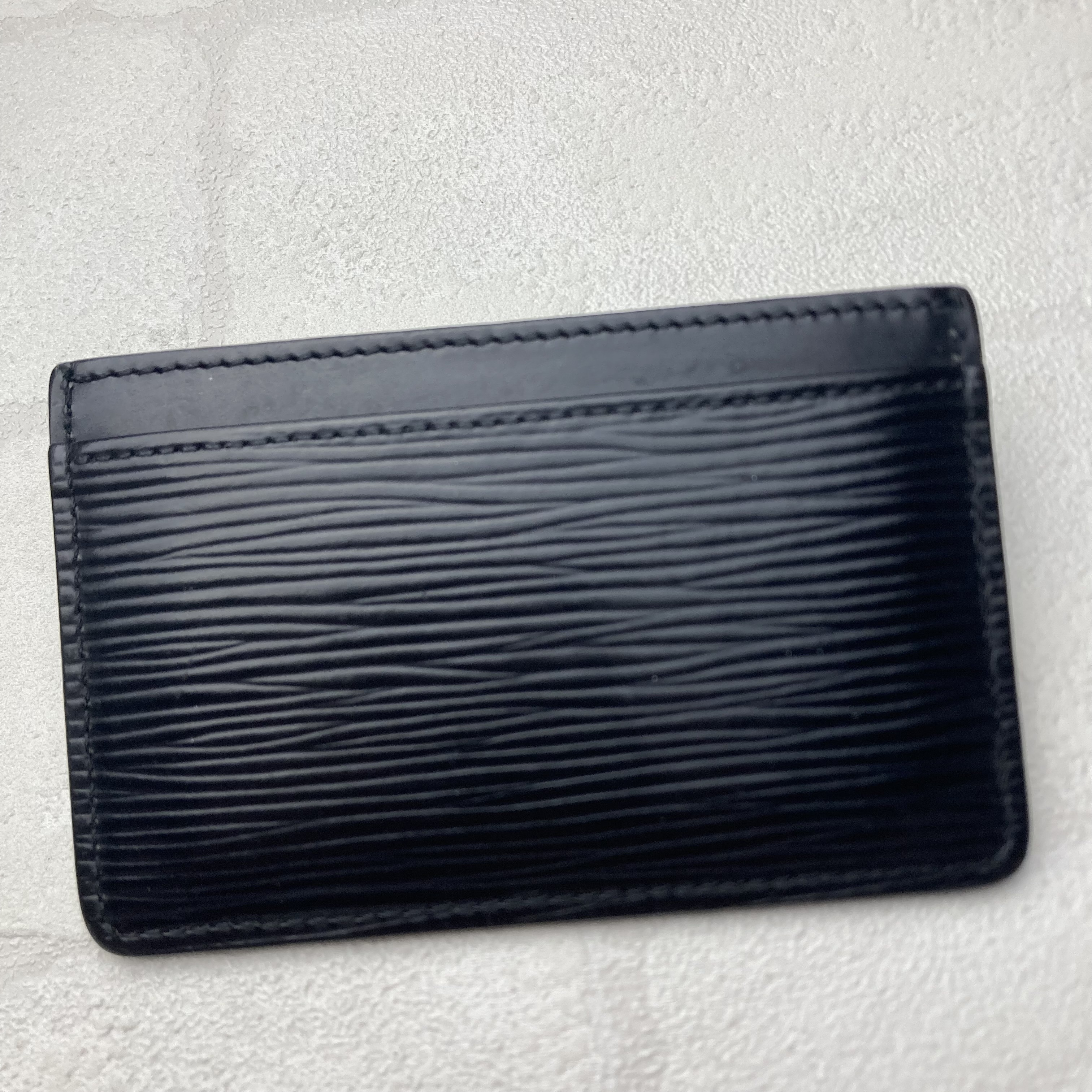 Card Case, Pass Case, Business Card Holder, Epi Leather, Black, M63512, Portecartes Simple Card Case — view 3