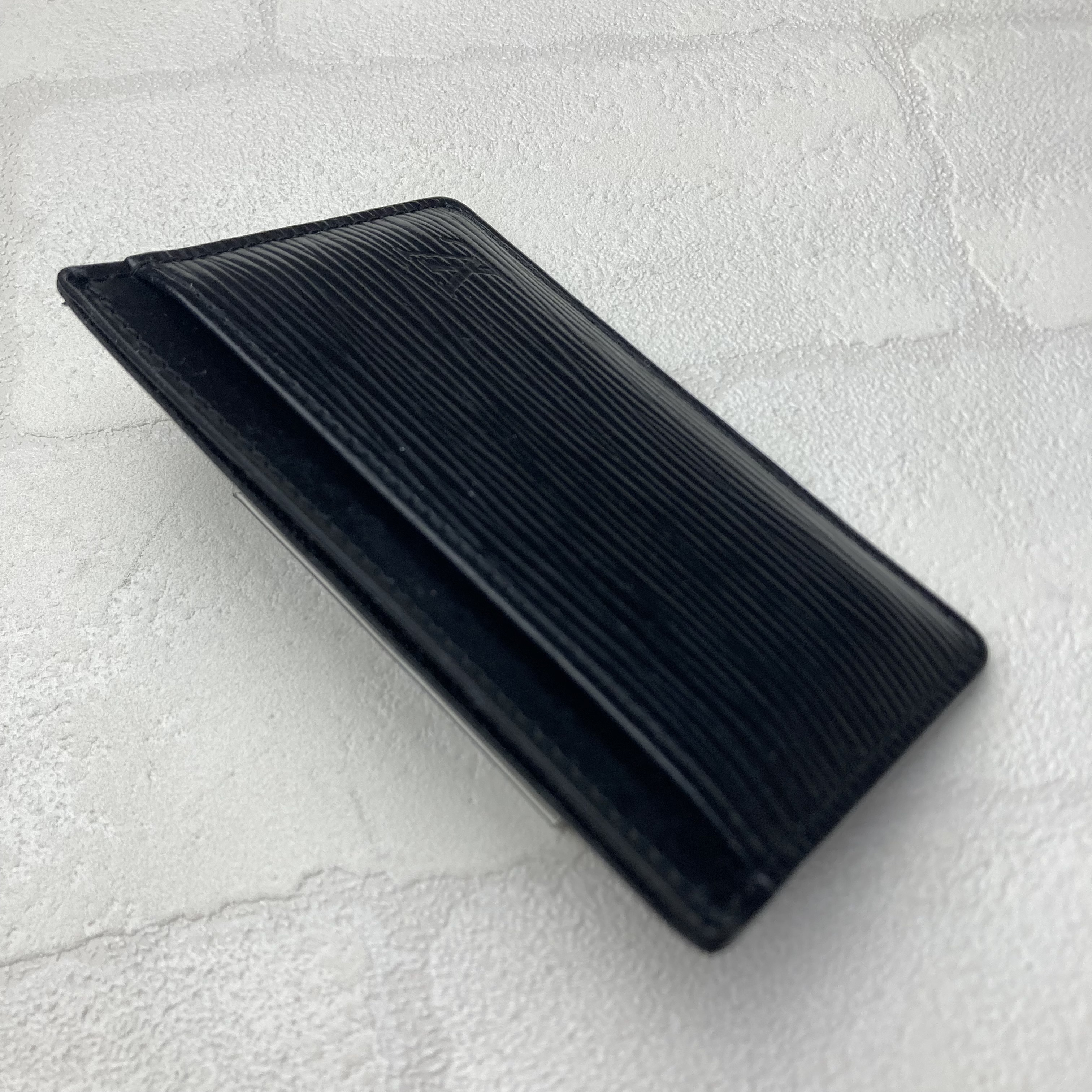 Card Case, Pass Case, Business Card Holder, Epi Leather, Black, M63512, Portecartes Simple Card Case — view 4