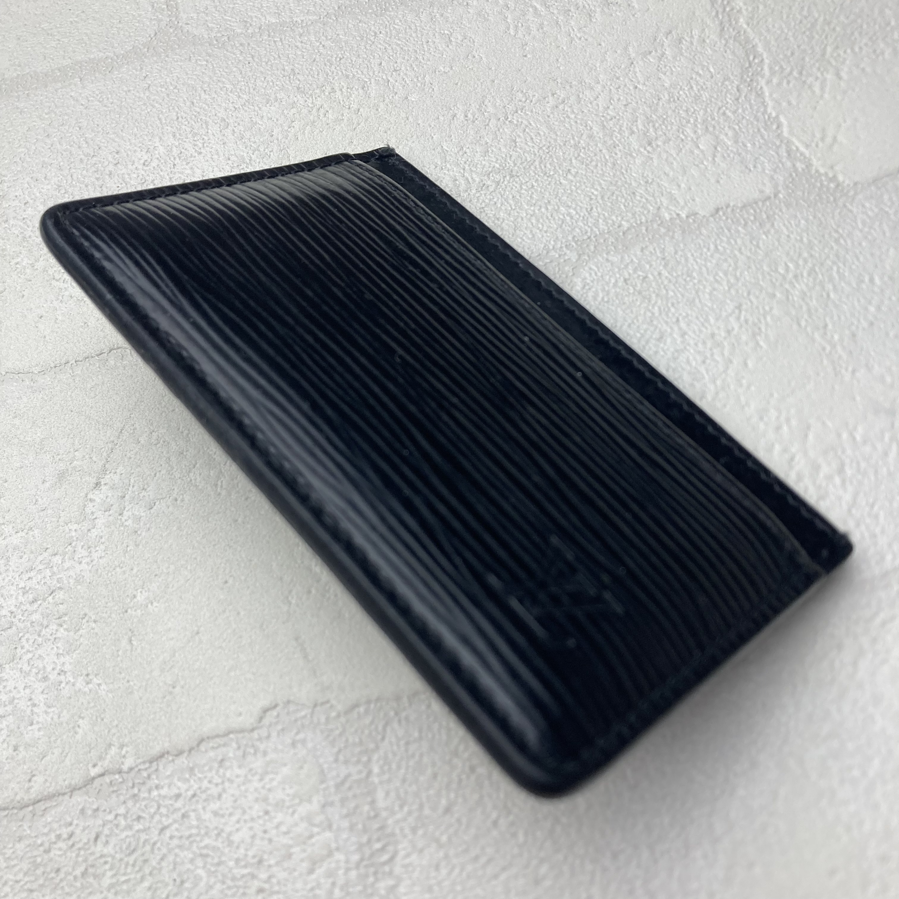 Card Case, Pass Case, Business Card Holder, Epi Leather, Black, M63512, Portecartes Simple Card Case — view 5