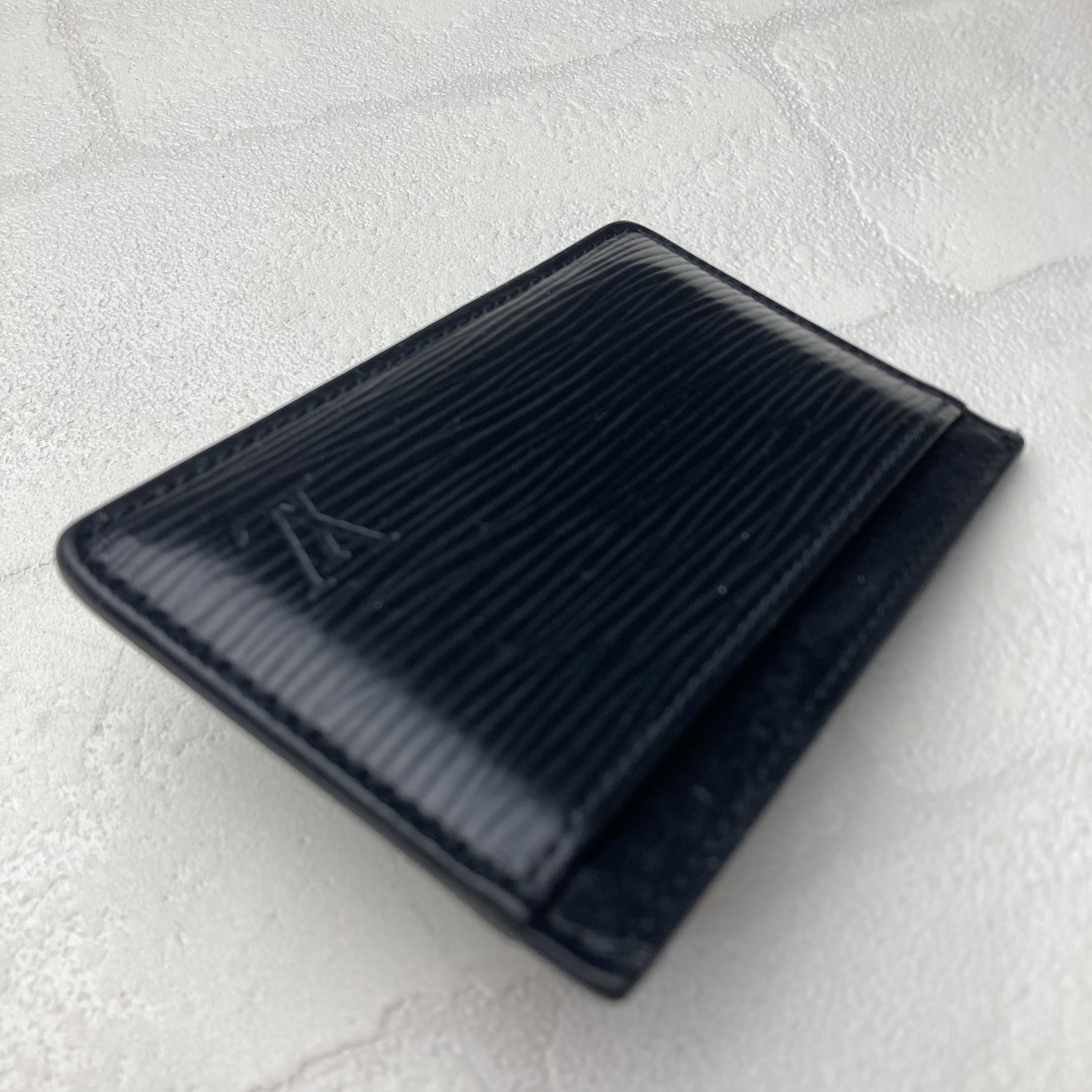 Card Case, Pass Case, Business Card Holder, Epi Leather, Black, M63512, Portecartes Simple Card Case — view 7