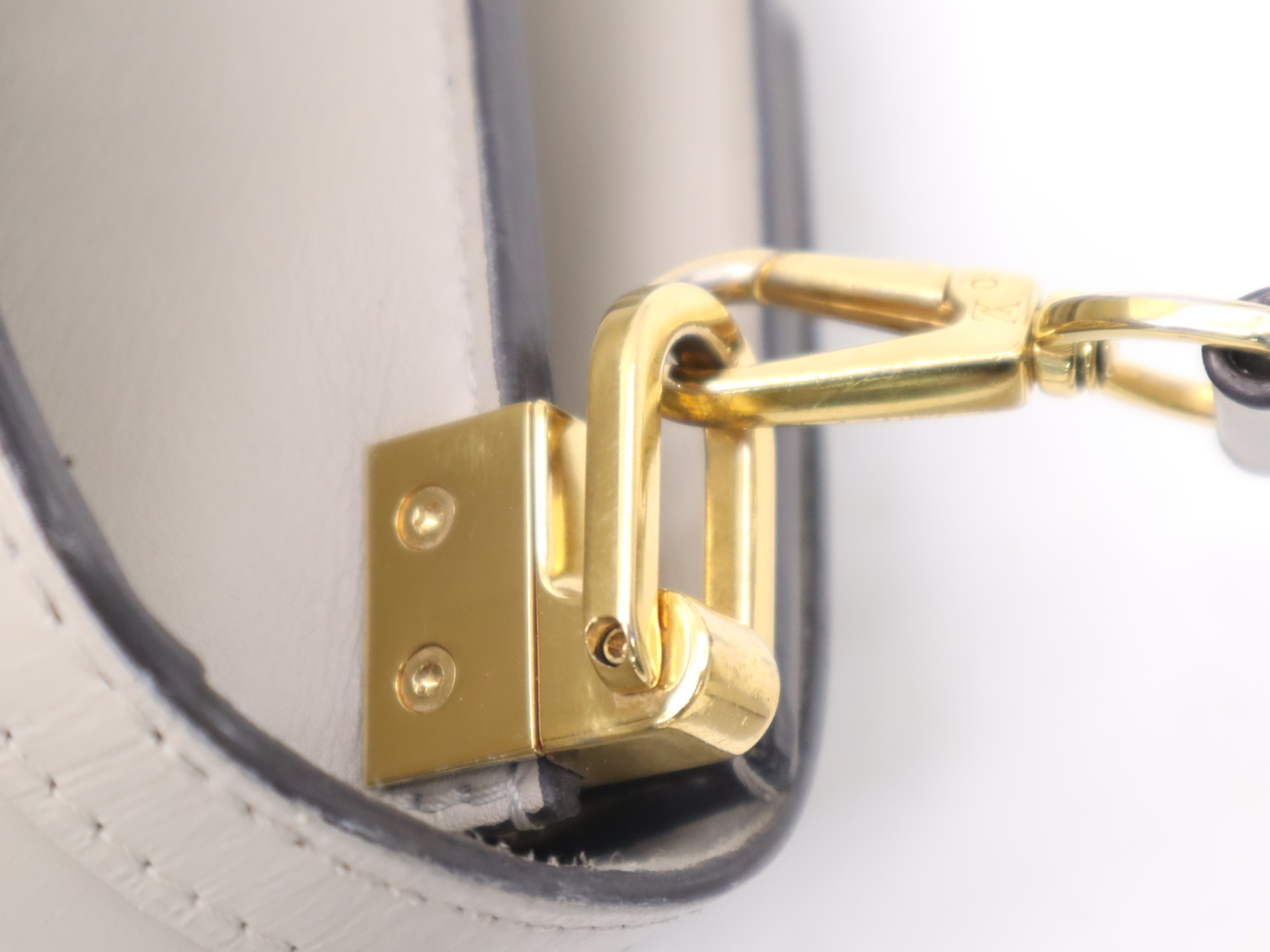 Calf Leather Dauphine MINI Grey Gold Hardware Shoulder Bag with Shoulder Strap — view 7