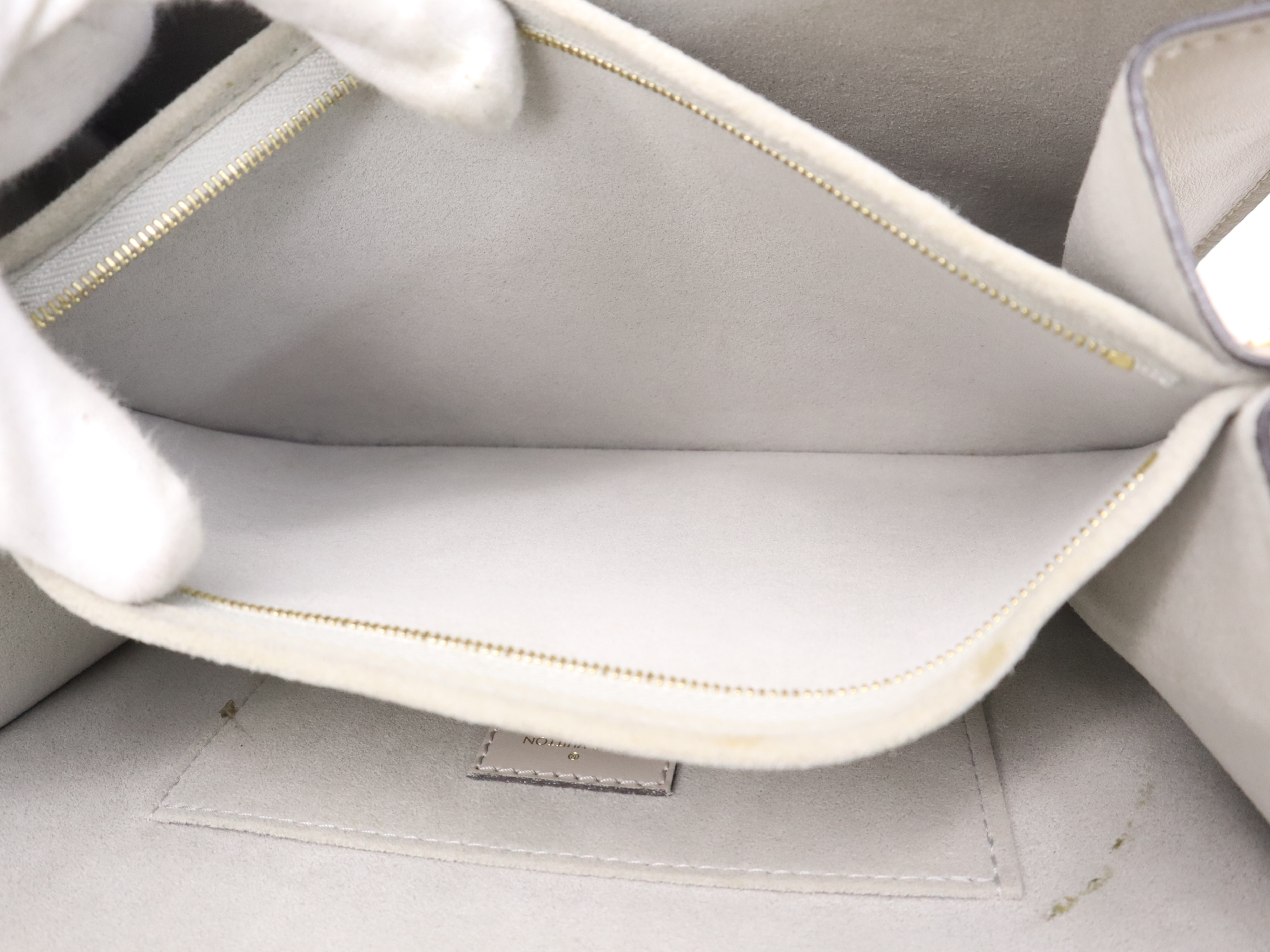 Calf Leather Dauphine MINI Grey Gold Hardware Shoulder Bag with Shoulder Strap — view 10