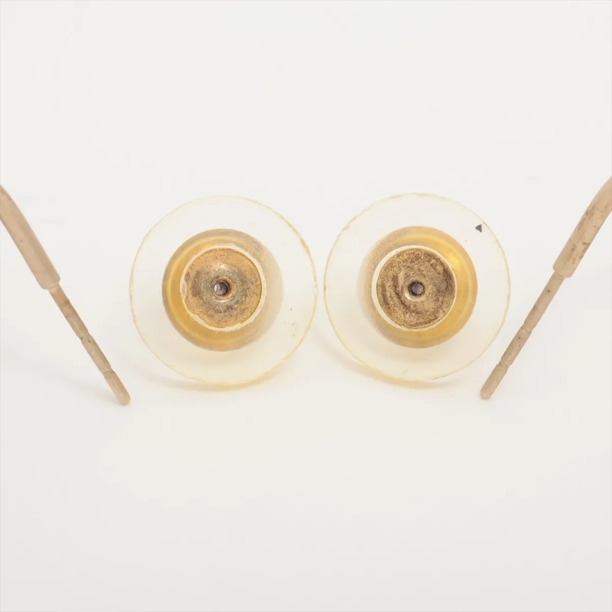 Coco Mark Snowflake 05A Earrings (Pair) GP x Rhinestone x Faux Pearl Gold — view 4