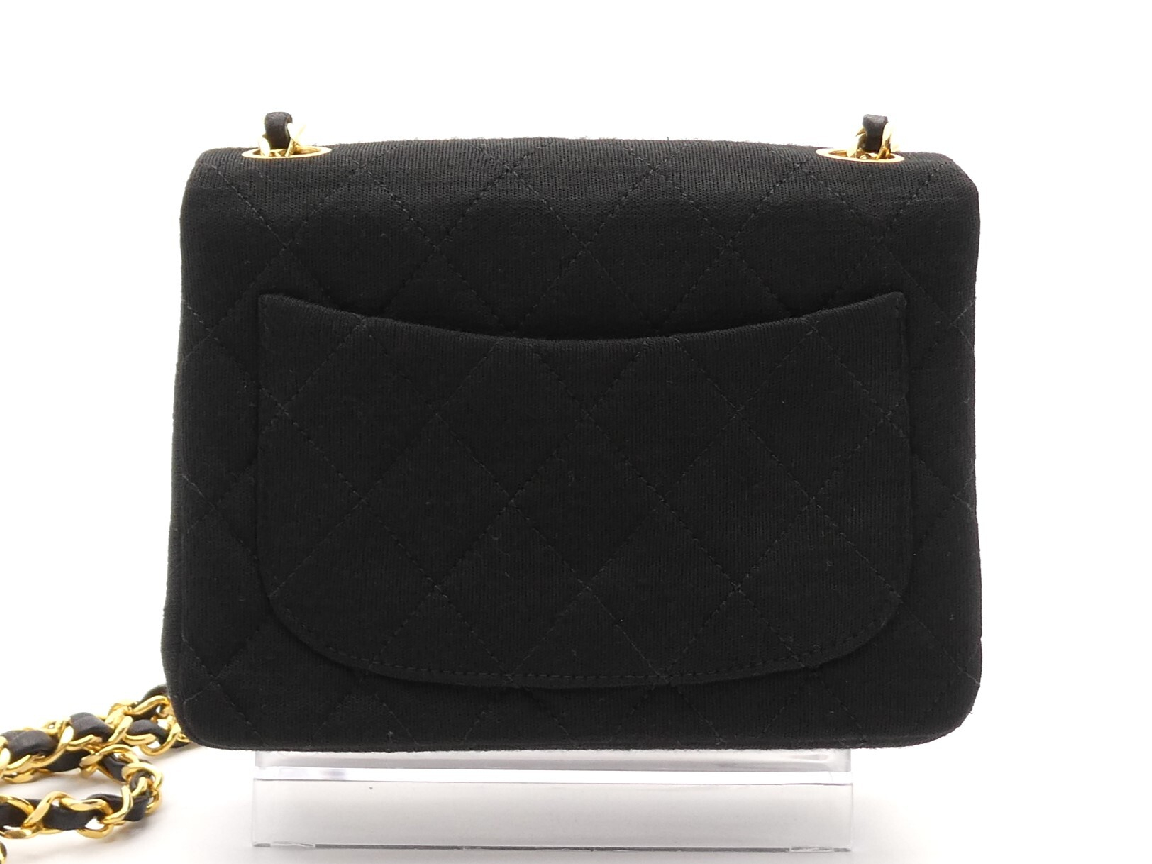 Matelassé Cotton Coco Mark Turnlock Chain Shoulder Bag — view 2