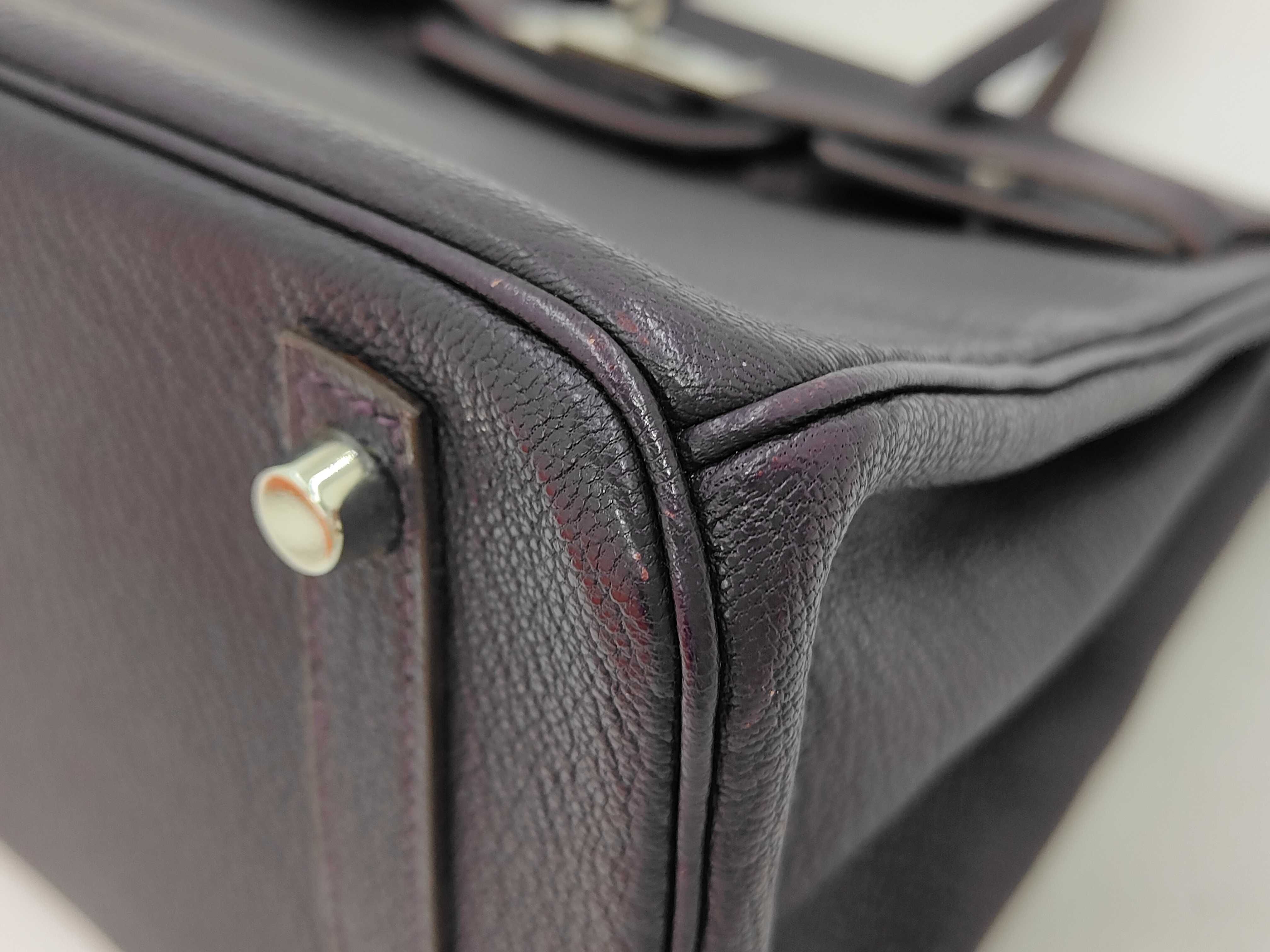 Birkin 30 I stamp Chevre leather tote bag — view 7