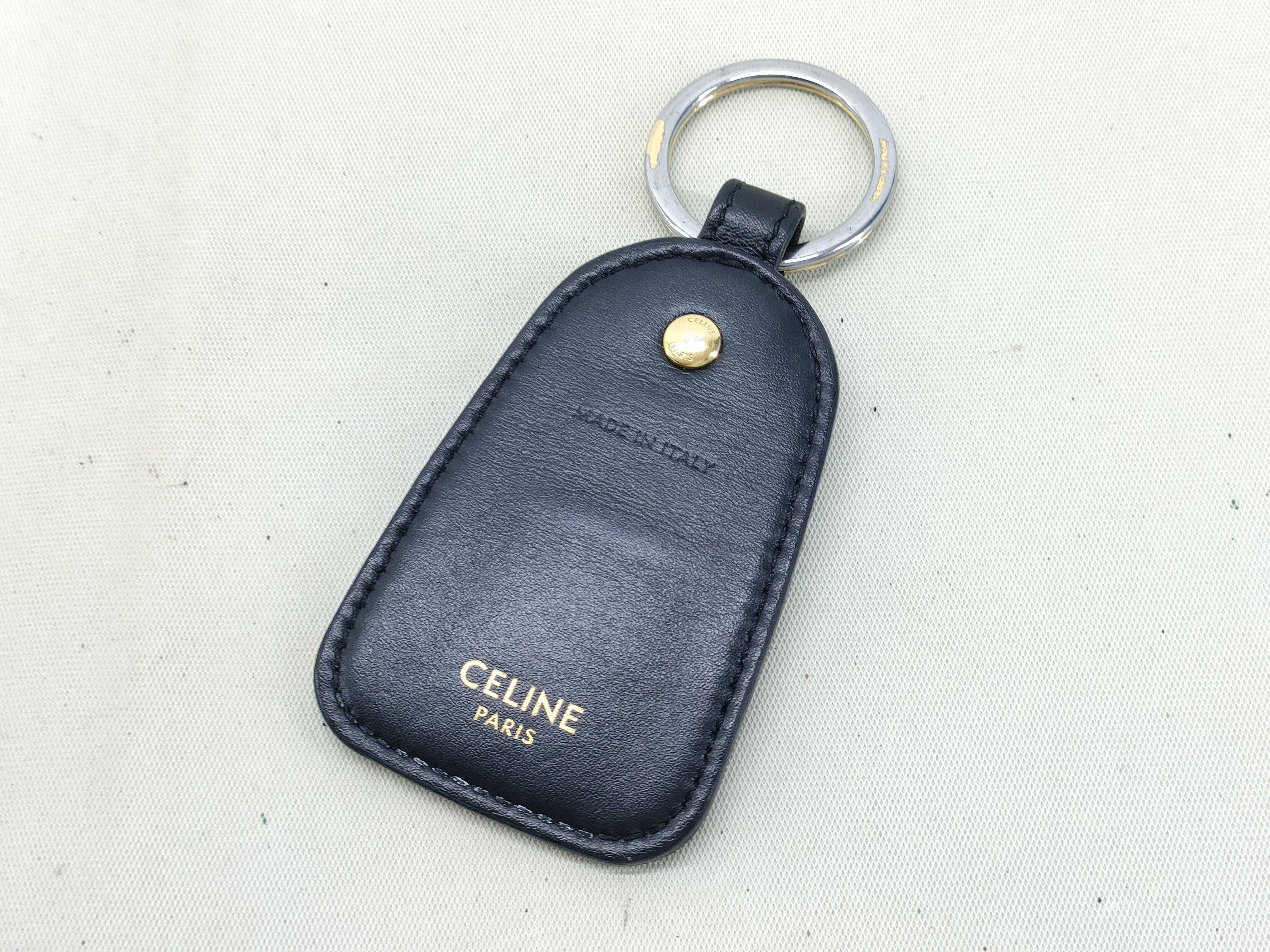 Triomphe Keychain, PVC x Metal, Black x Brown, Key Case/Keychain — view 2