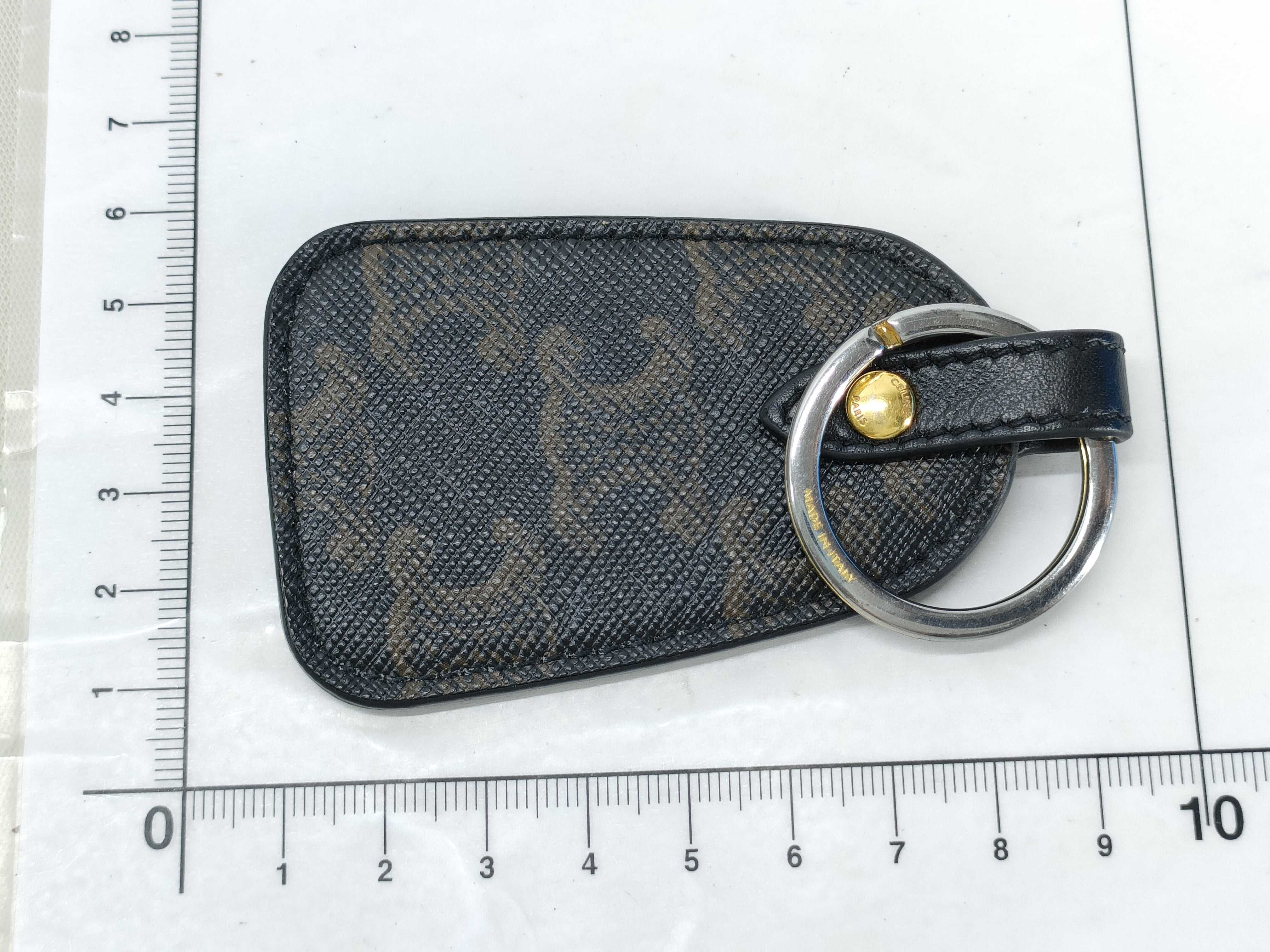 Triomphe Keychain, PVC x Metal, Black x Brown, Key Case/Keychain — view 7