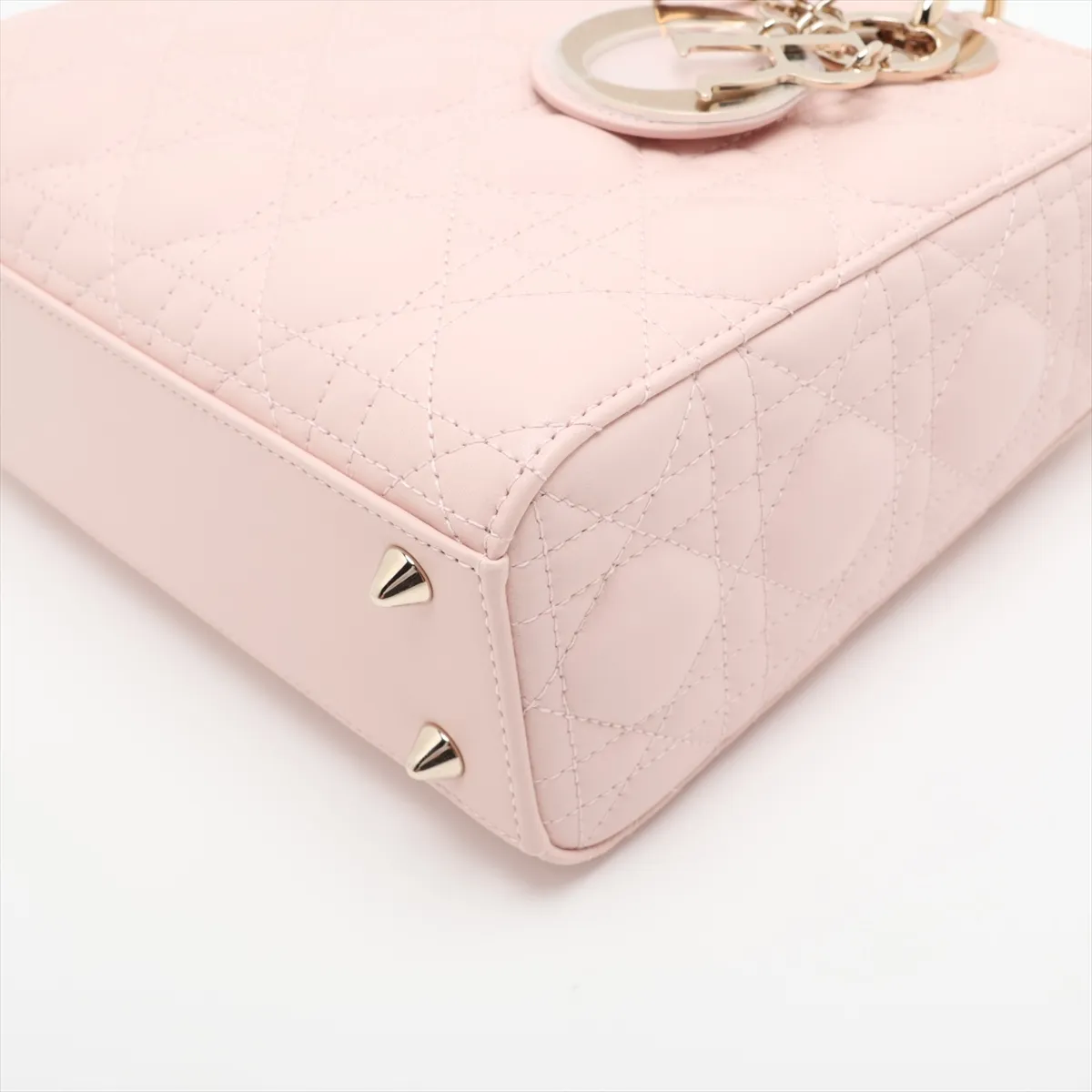 Cannage My Lady Dior Leather 2-Way Handbag Pink — view 3