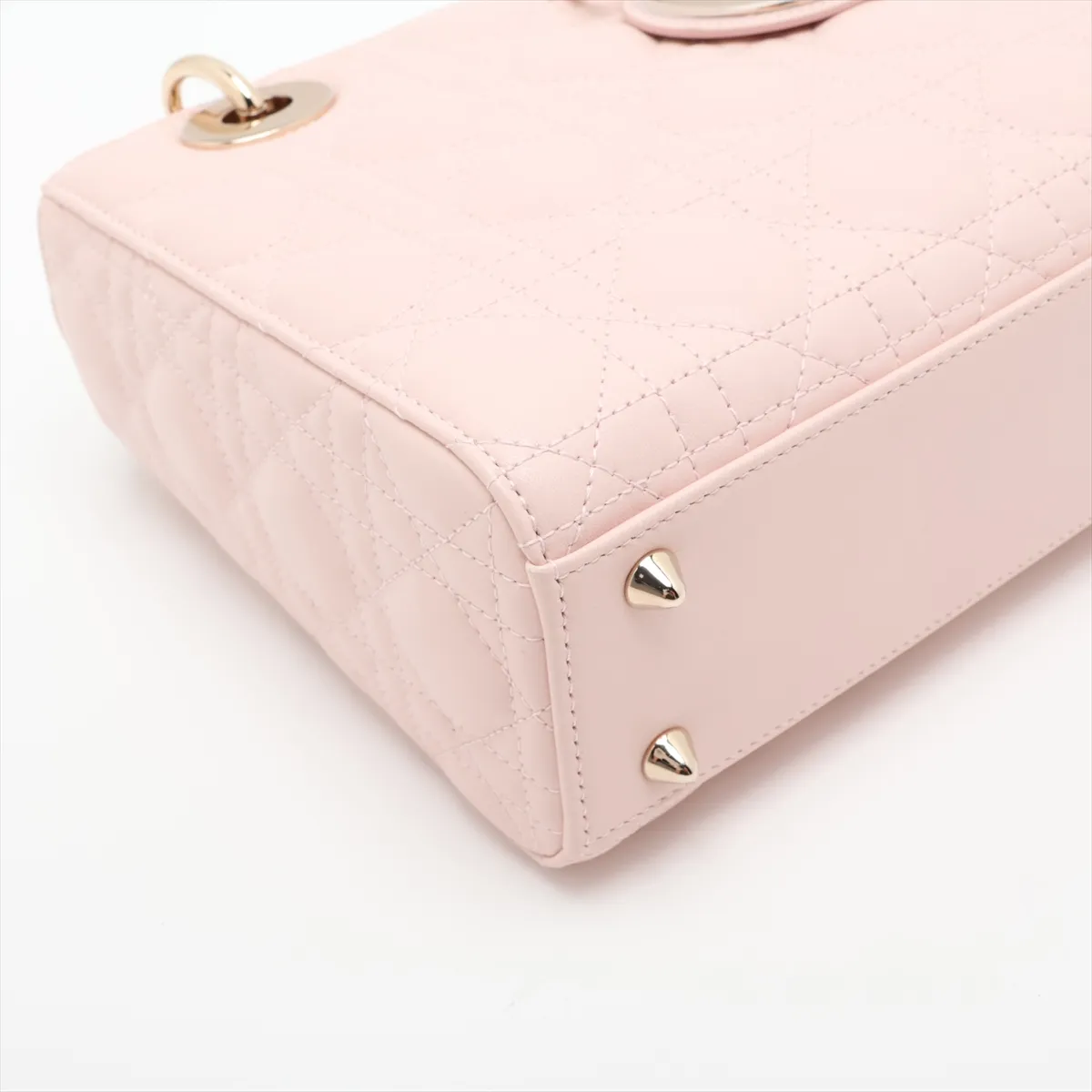 Cannage My Lady Dior Leather 2-Way Handbag Pink — view 4