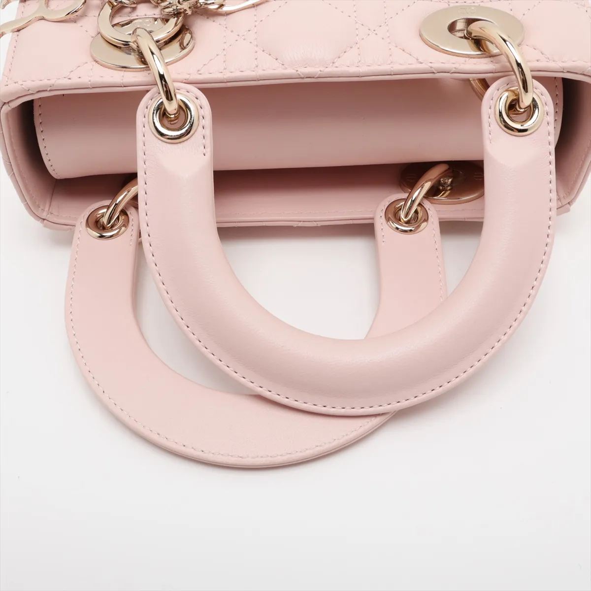 Cannage My Lady Dior Leather 2-Way Handbag Pink — view 5
