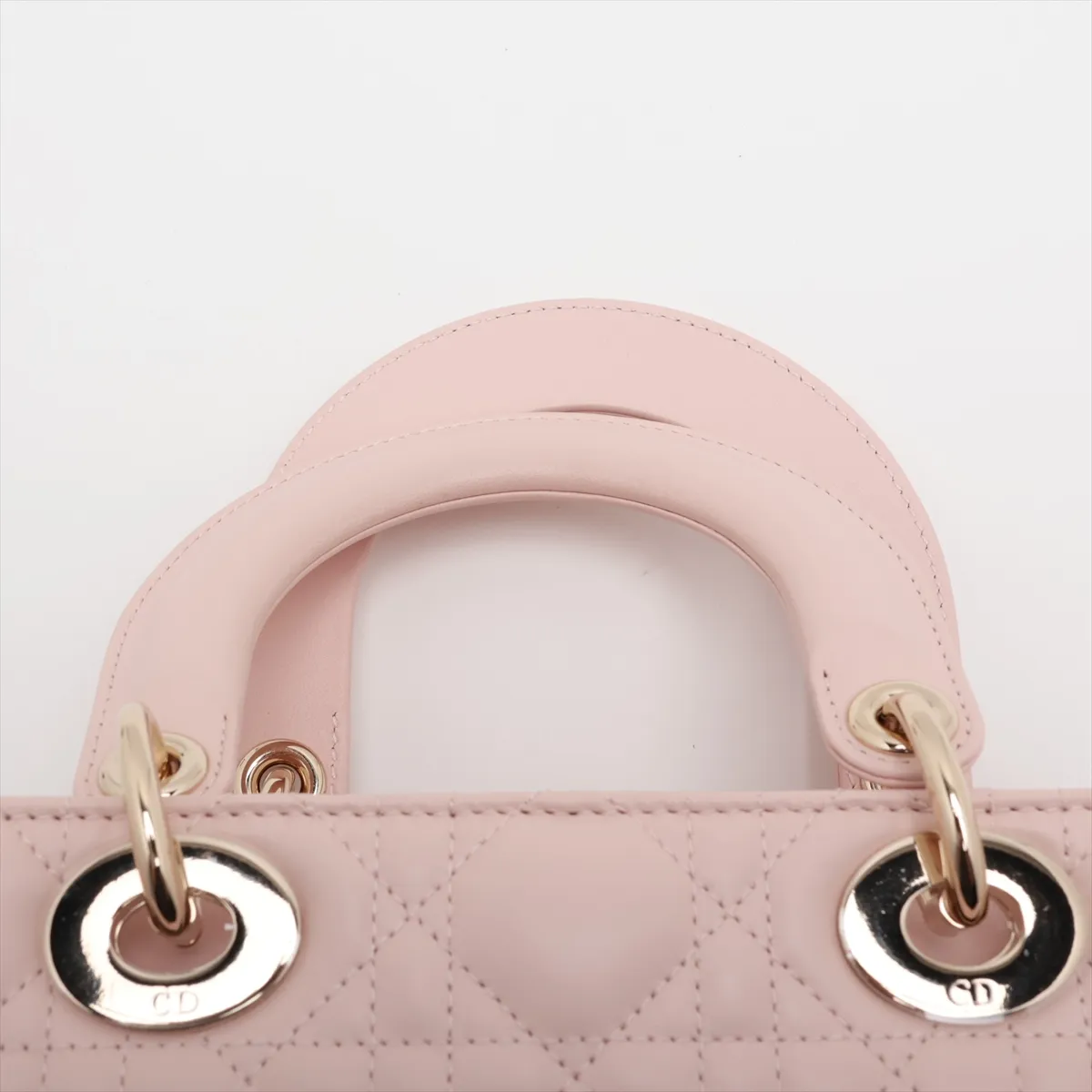 Cannage My Lady Dior Leather 2-Way Handbag Pink — view 6