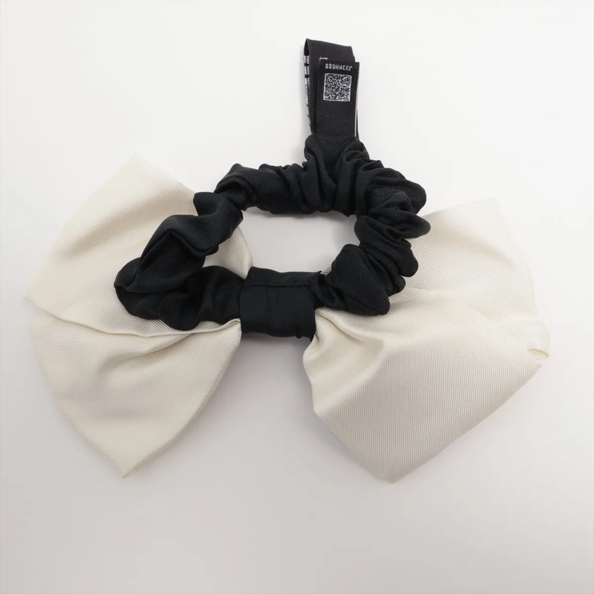 Cocomark Scrunchie Silk Black x White — view 2
