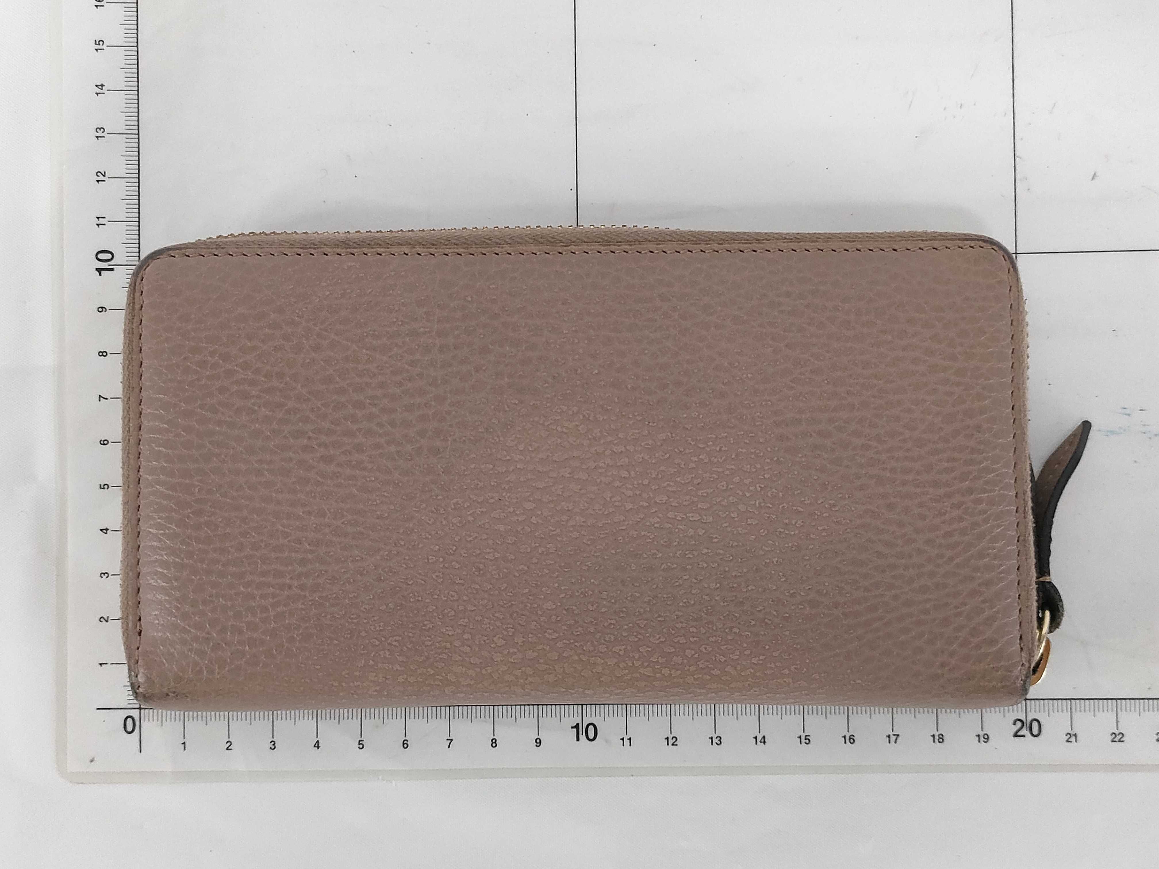 Leather Round Zipper Wallet 456117・584046 — view 2