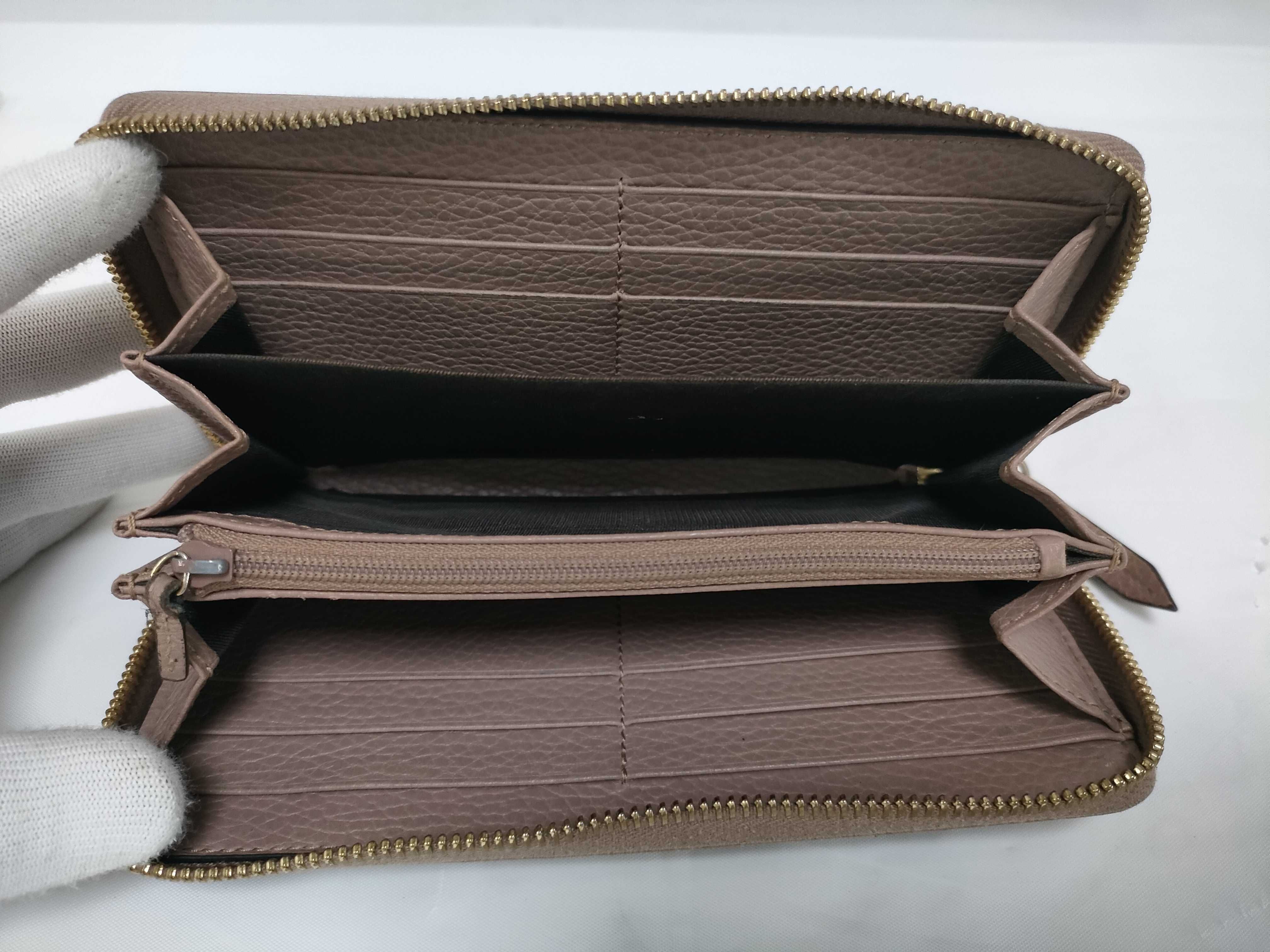 Leather Round Zipper Wallet 456117・584046 — view 11