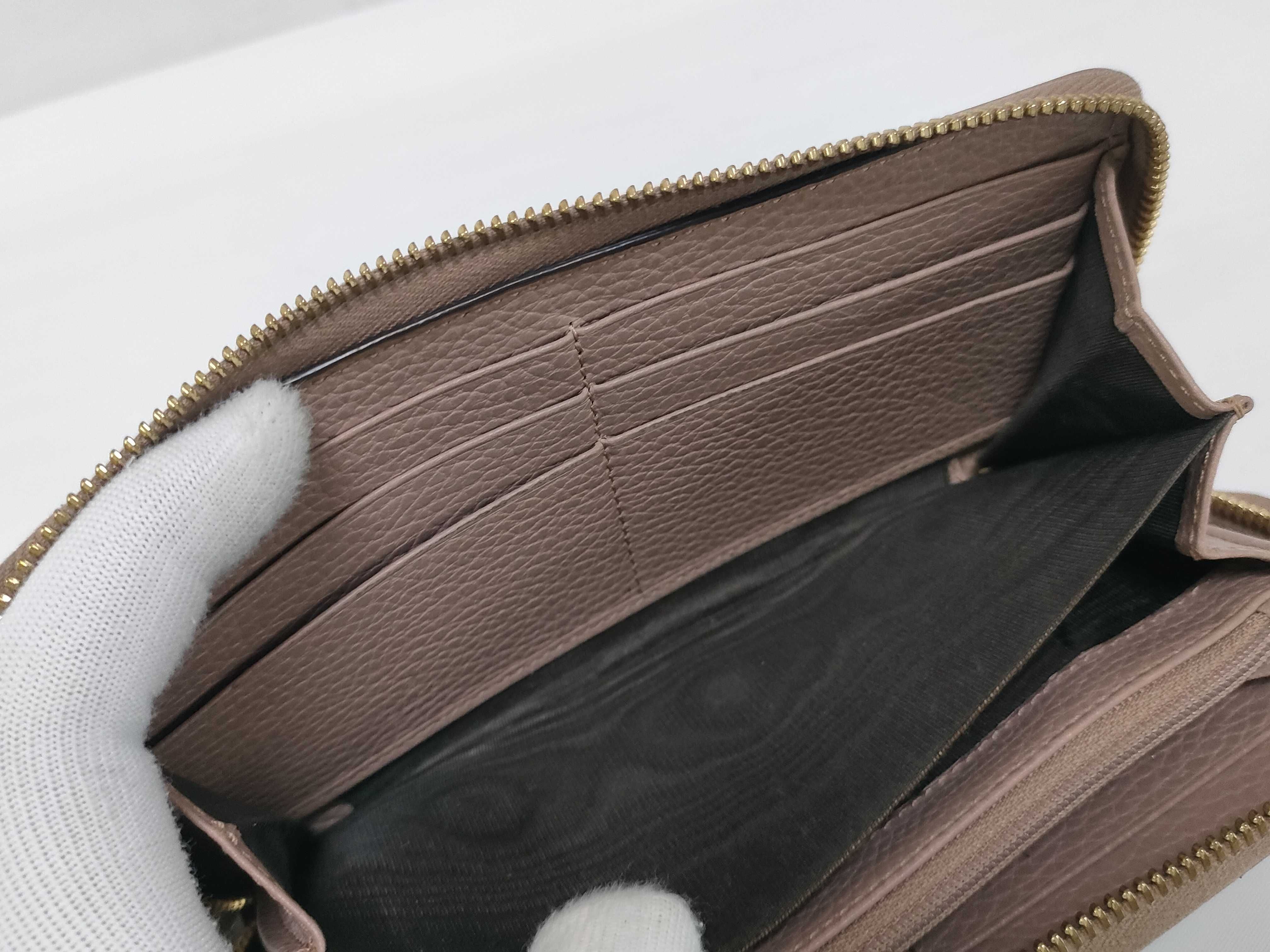 Leather Round Zipper Wallet 456117・584046 — view 12