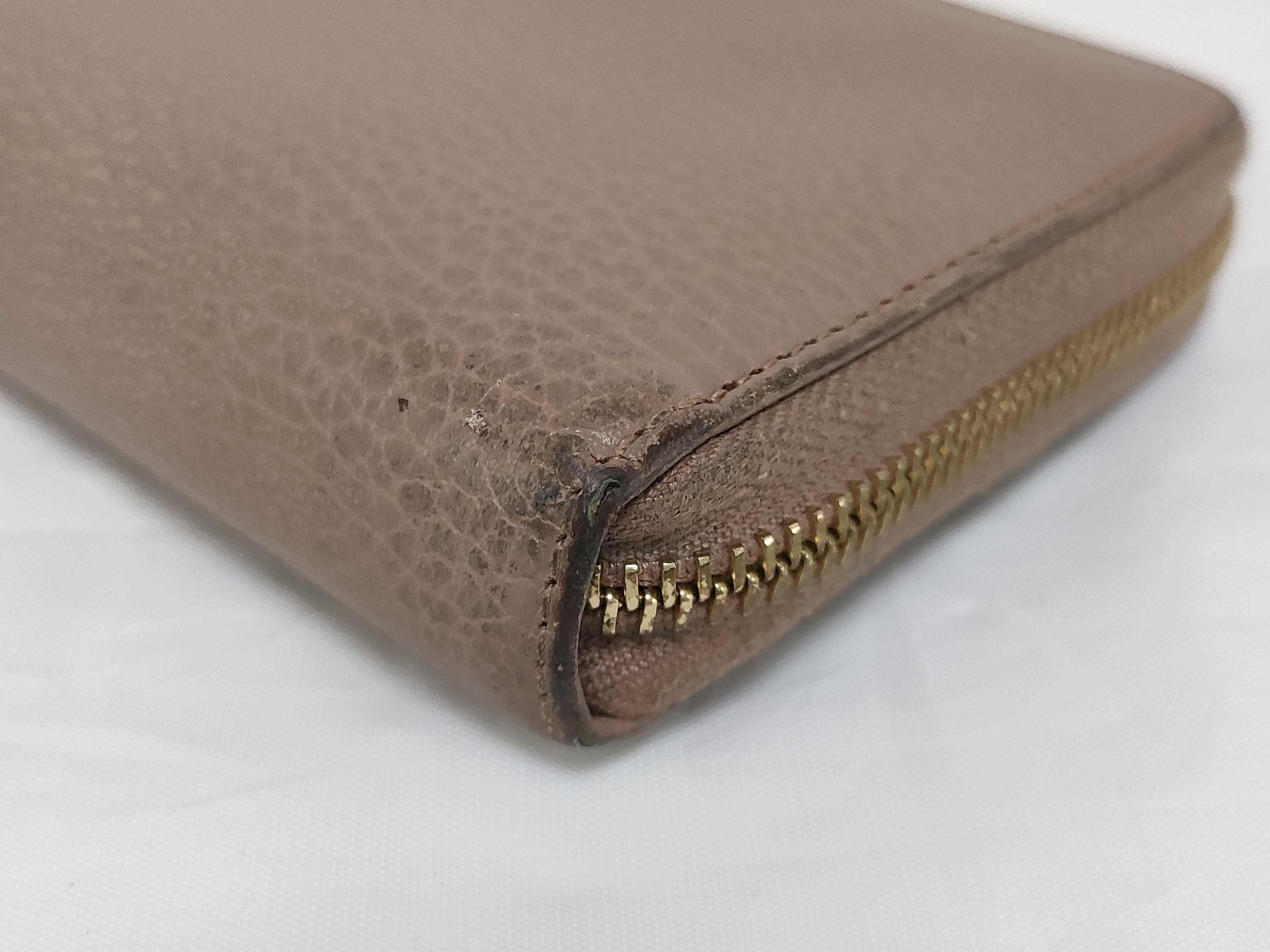Leather Round Zipper Wallet 456117・584046 — view 4
