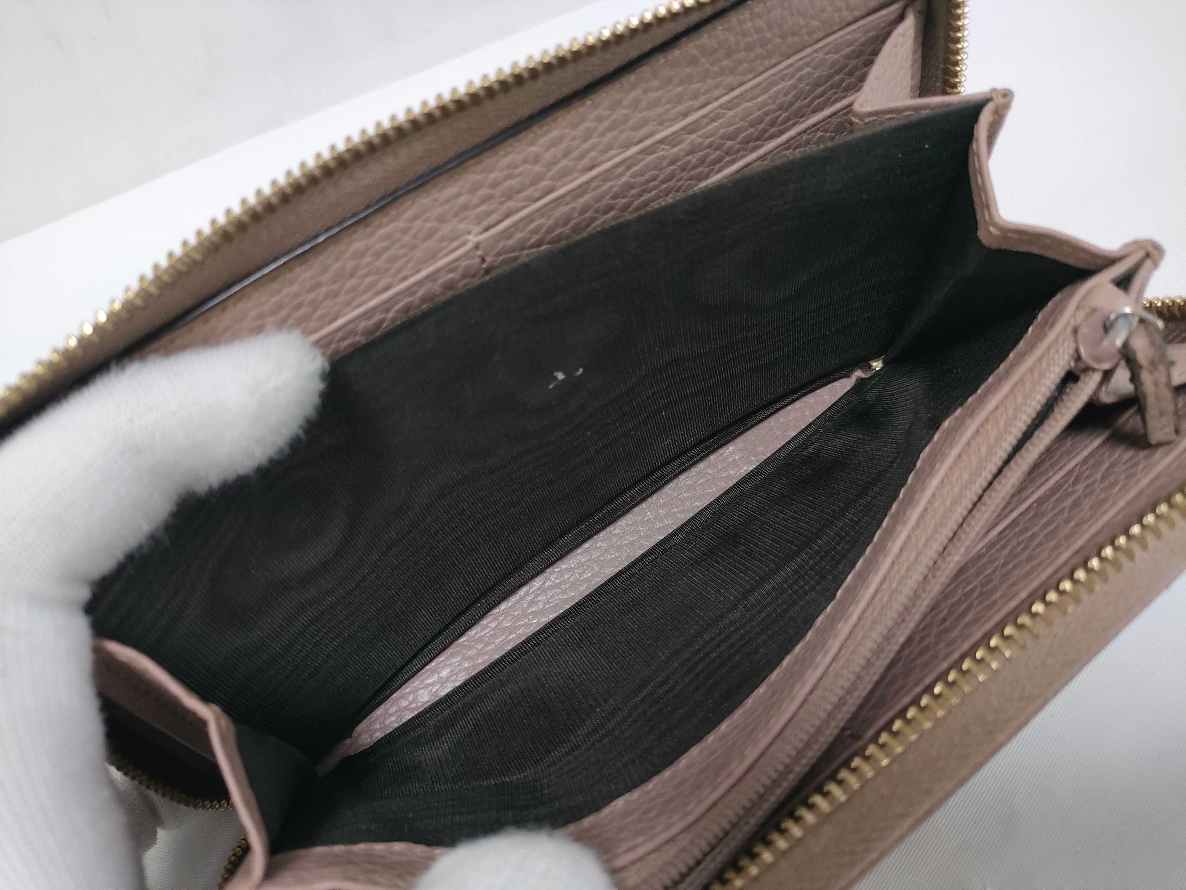 Leather Round Zipper Wallet 456117・584046 — view 10