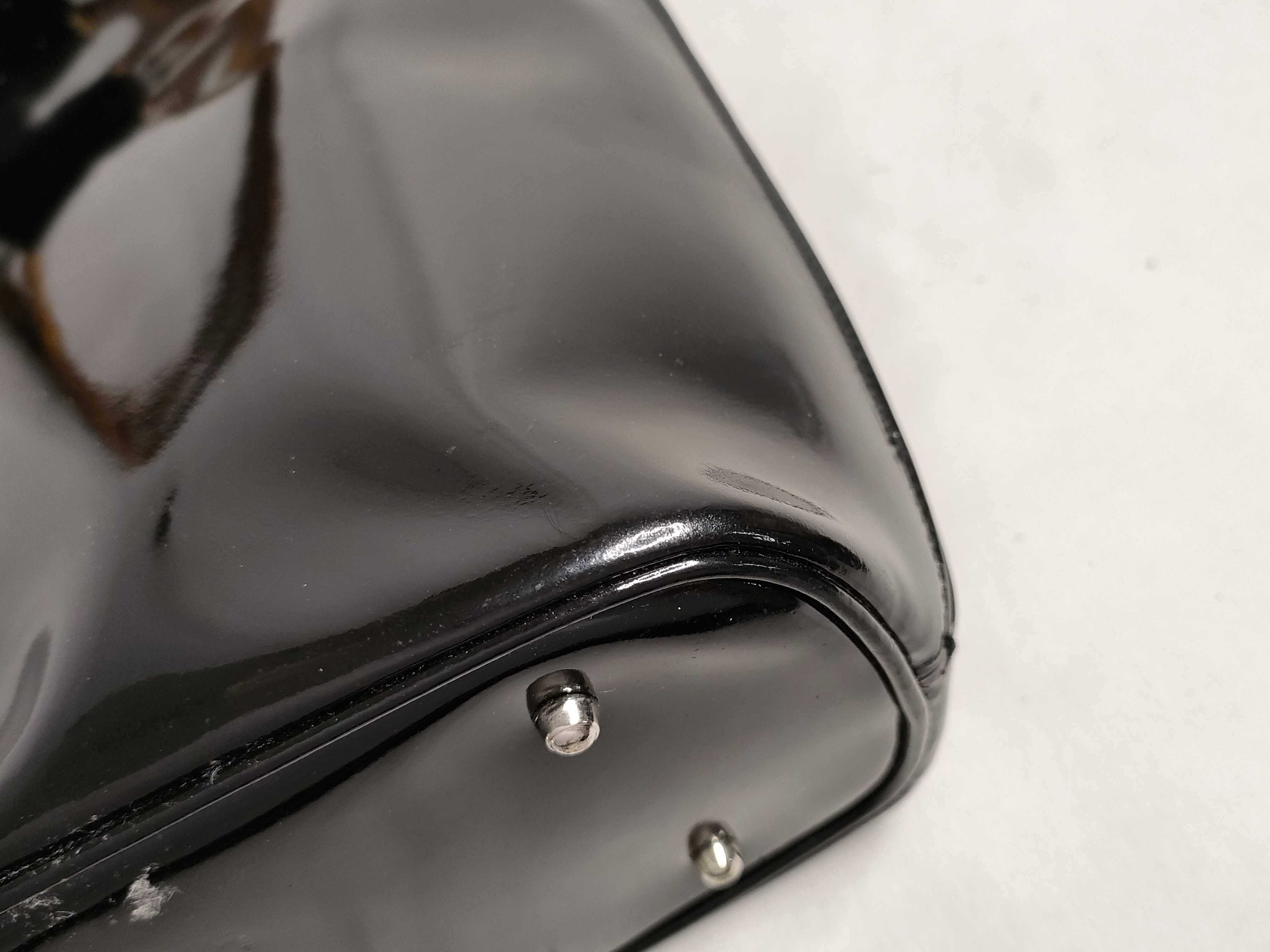 Bamboo Gucci Bamboo 002 21130309 Enamel Tote Bag Black Tote Bag — view 6