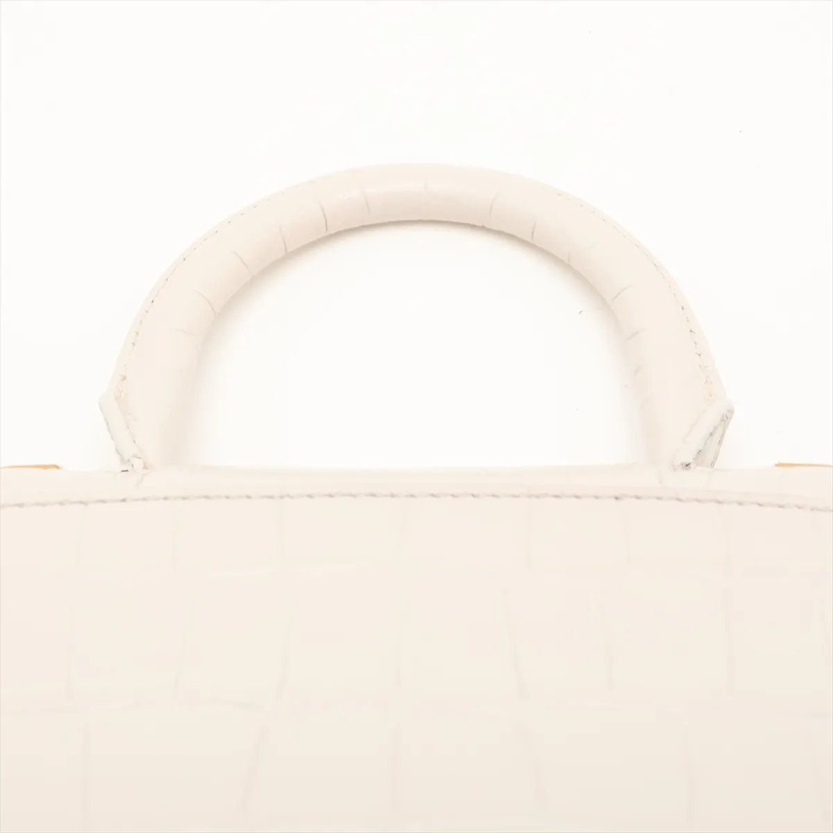 Hourglass XS 592833 Crocodile Embossed 2-Way Handbag White — view 6