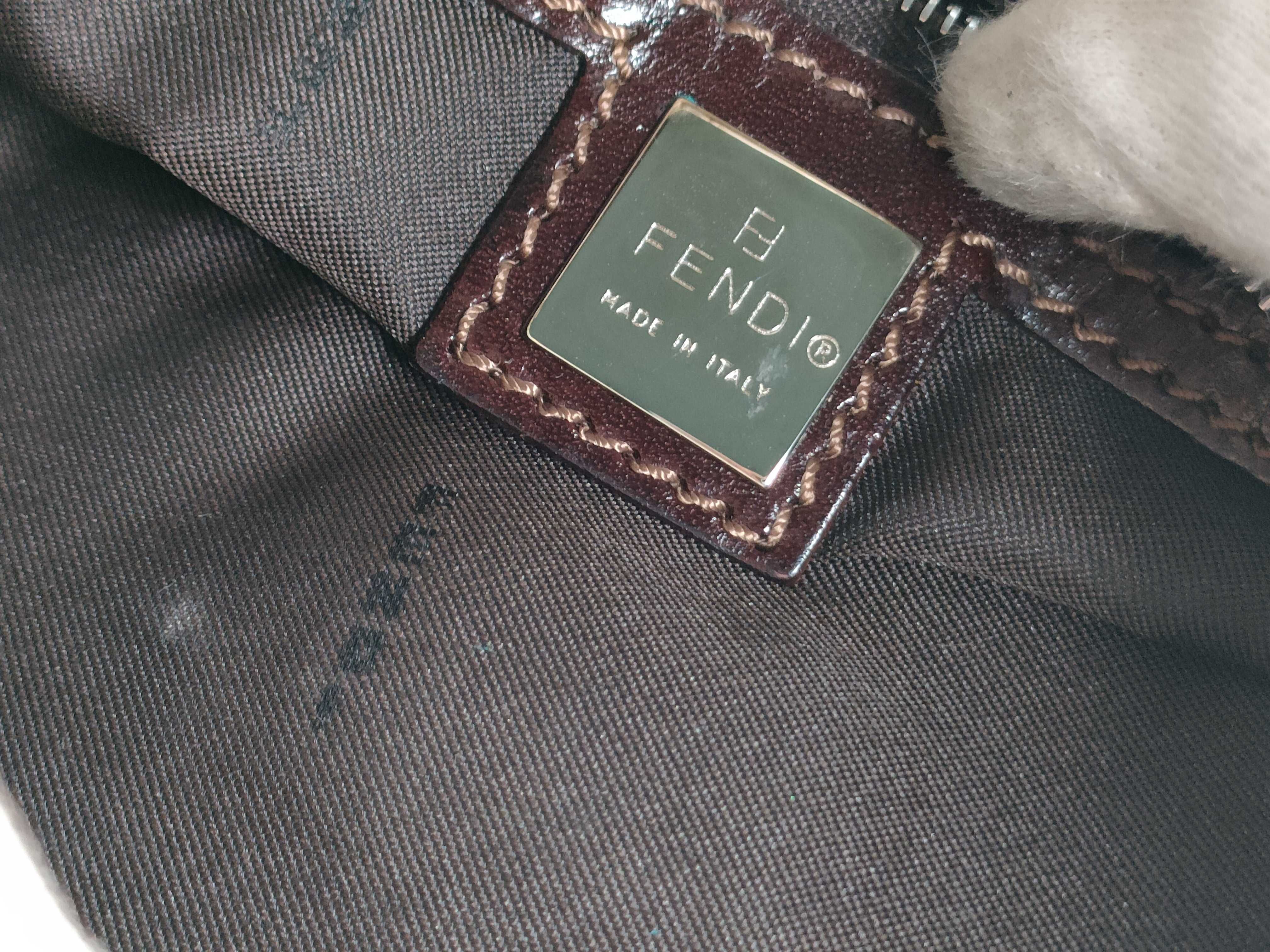 Zucca pattern Fendi Mamma Bucket Zucca pattern canvas x leather beige shoulder bag one-shoulder bag — view 13