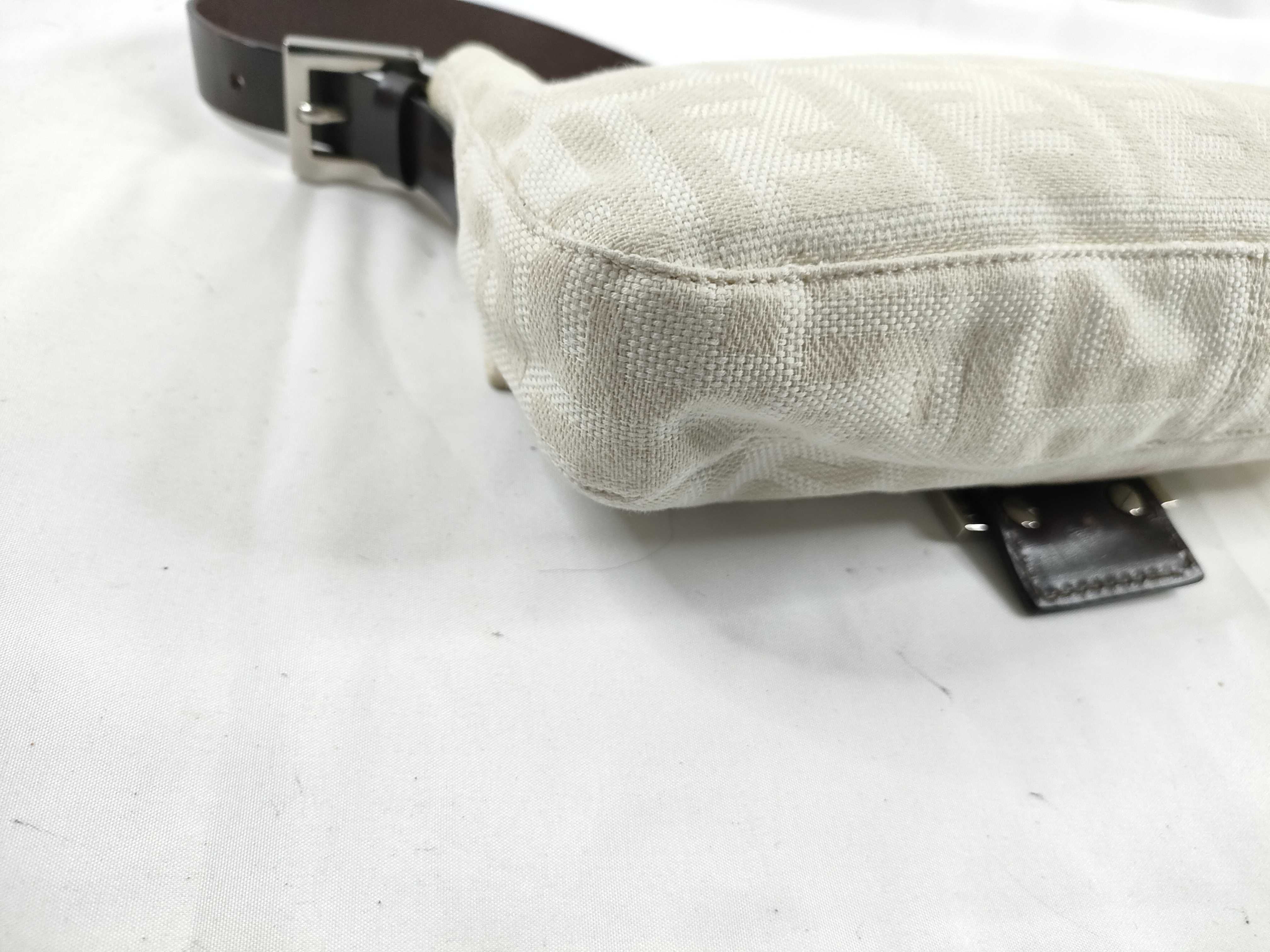 Zucca pattern Fendi Mamma Bucket Zucca pattern canvas x leather beige shoulder bag one-shoulder bag — view 3