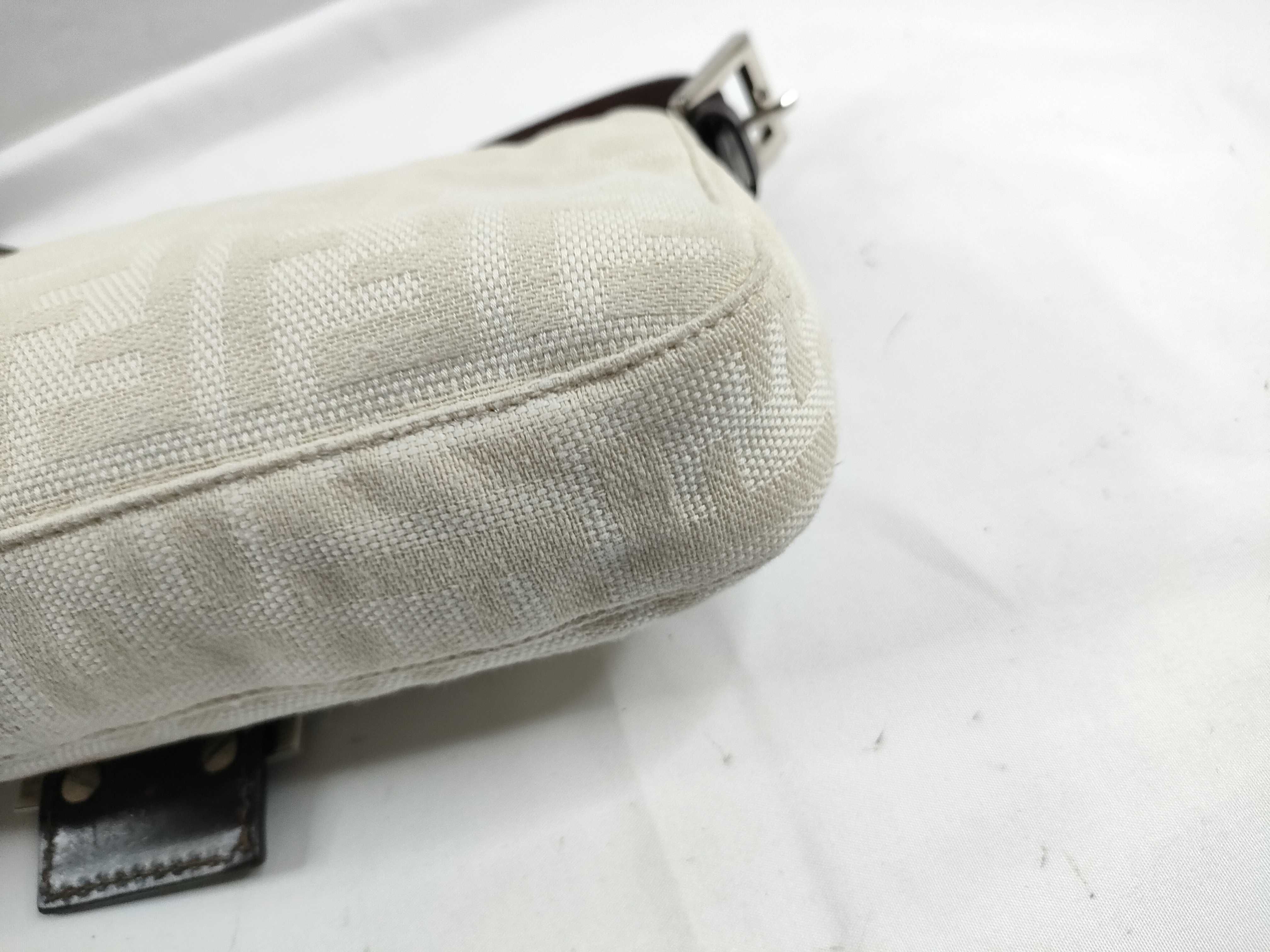 Zucca pattern Fendi Mamma Bucket Zucca pattern canvas x leather beige shoulder bag one-shoulder bag — view 5