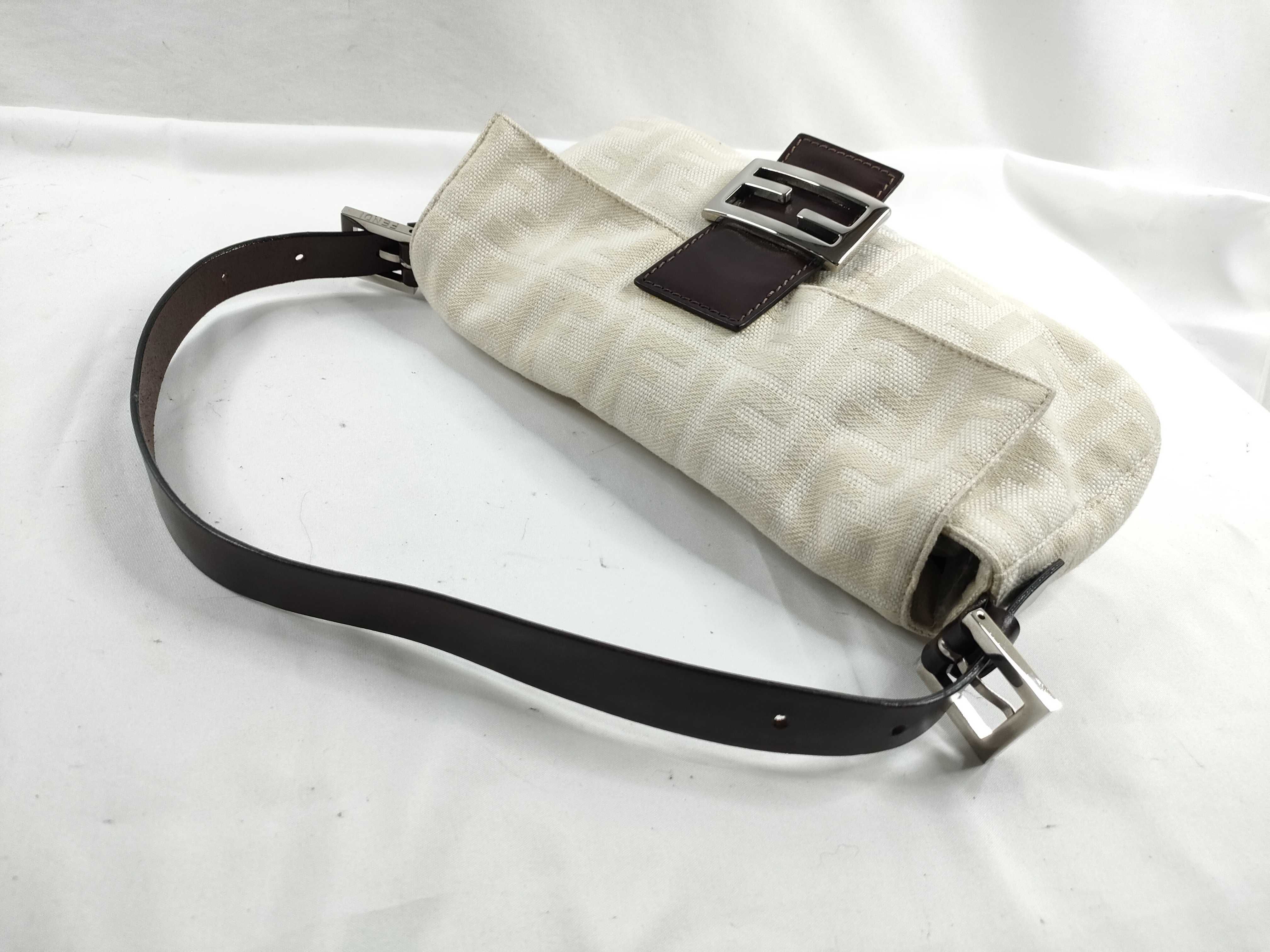 Zucca pattern Fendi Mamma Bucket Zucca pattern canvas x leather beige shoulder bag one-shoulder bag — view 6